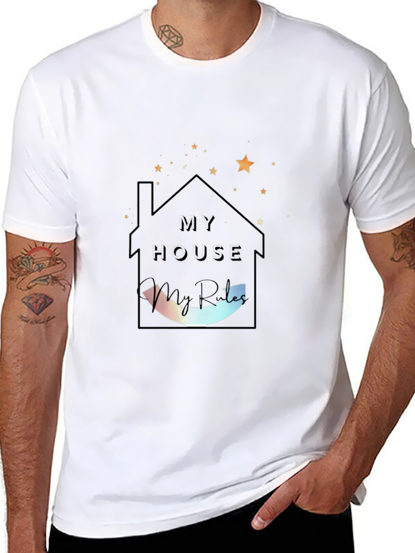 My House My Rules Black Tee