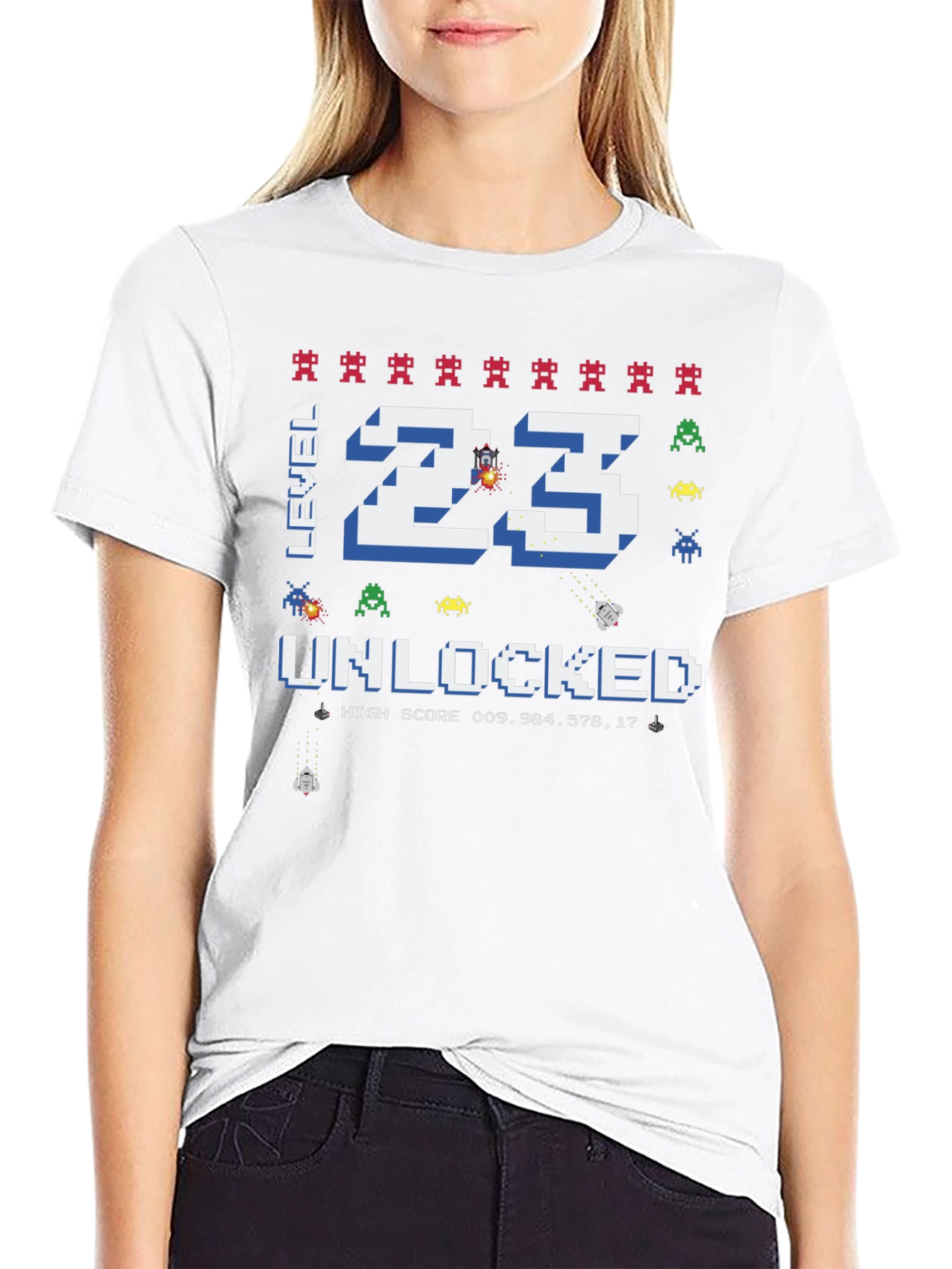 Level 23 Unlocked T-Shirt: Gamer Birthday Tee