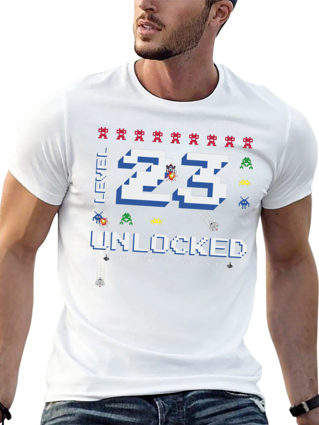 Level 23 Unlocked T-Shirt: Gamer Birthday Tee
