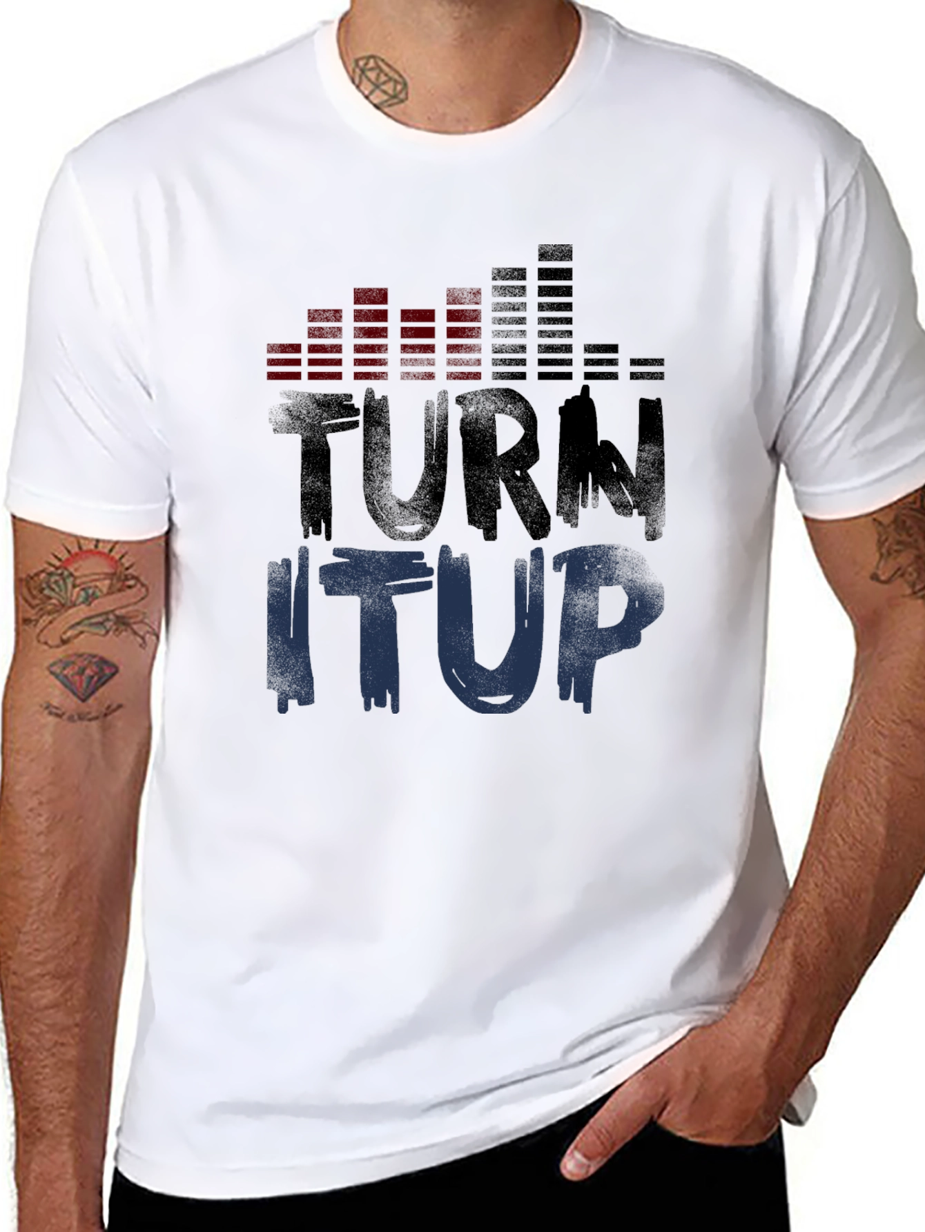 Turn It Up Graphic Tee - Black