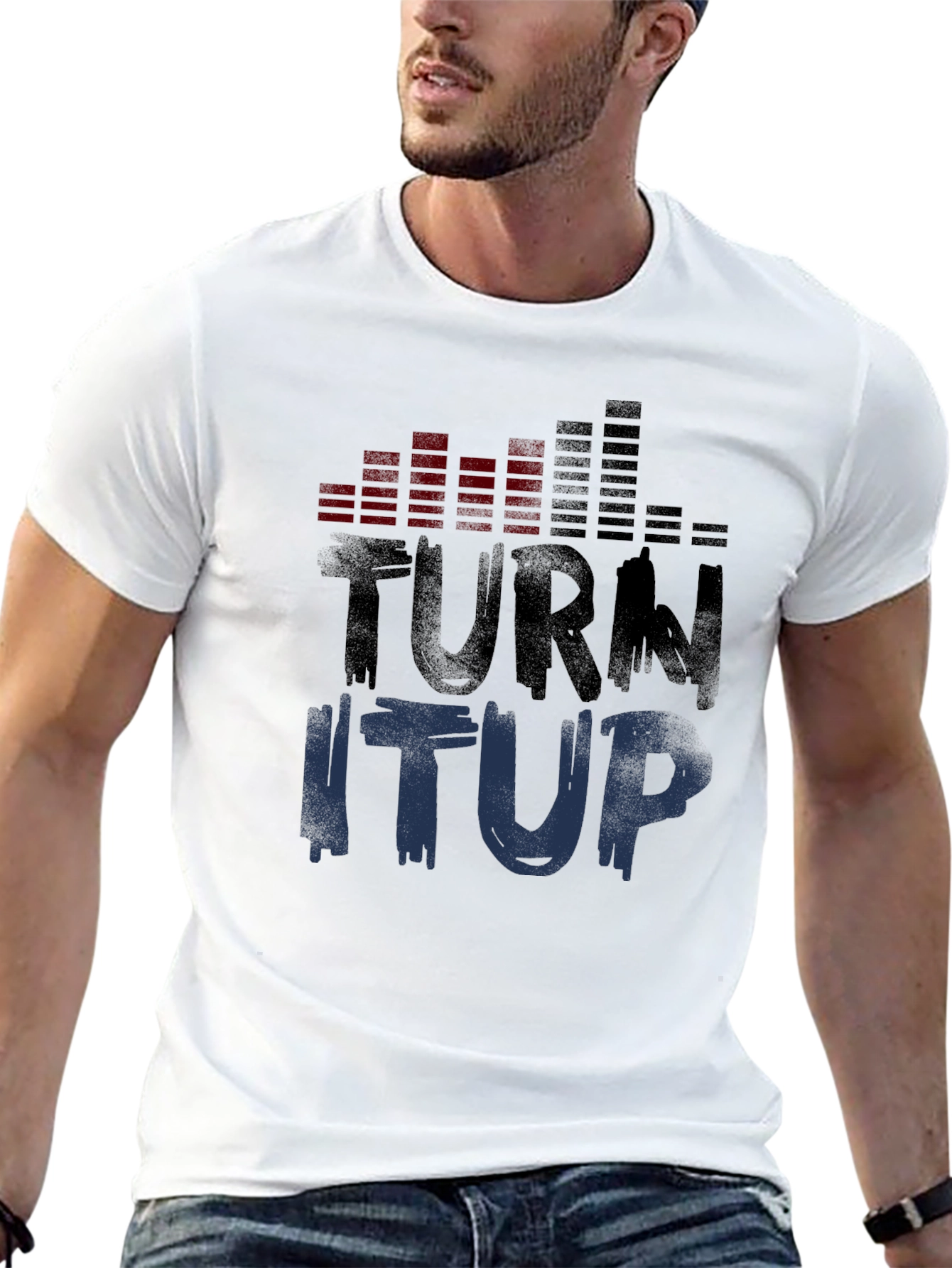 Turn It Up Graphic Tee - Black
