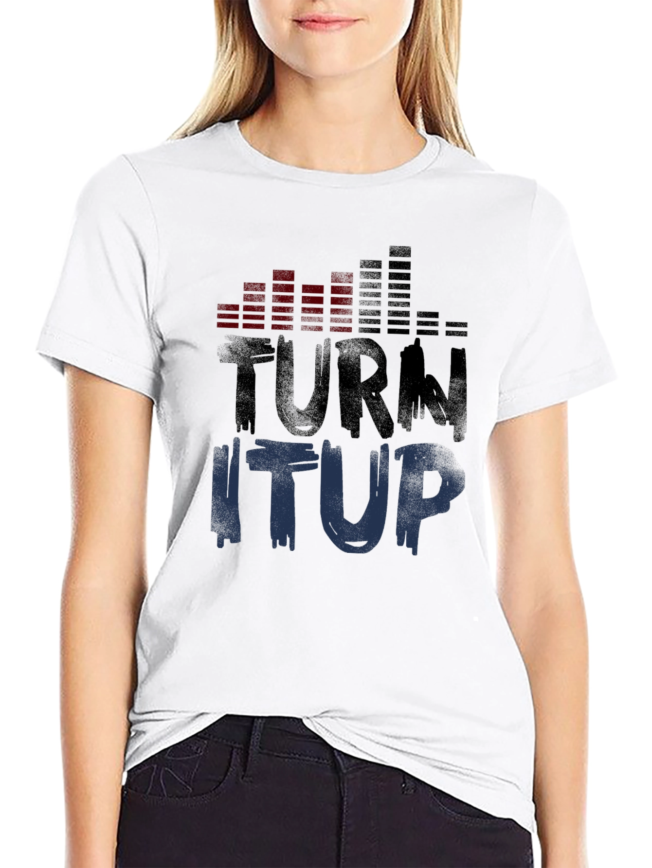 Turn It Up Graphic Tee - Black