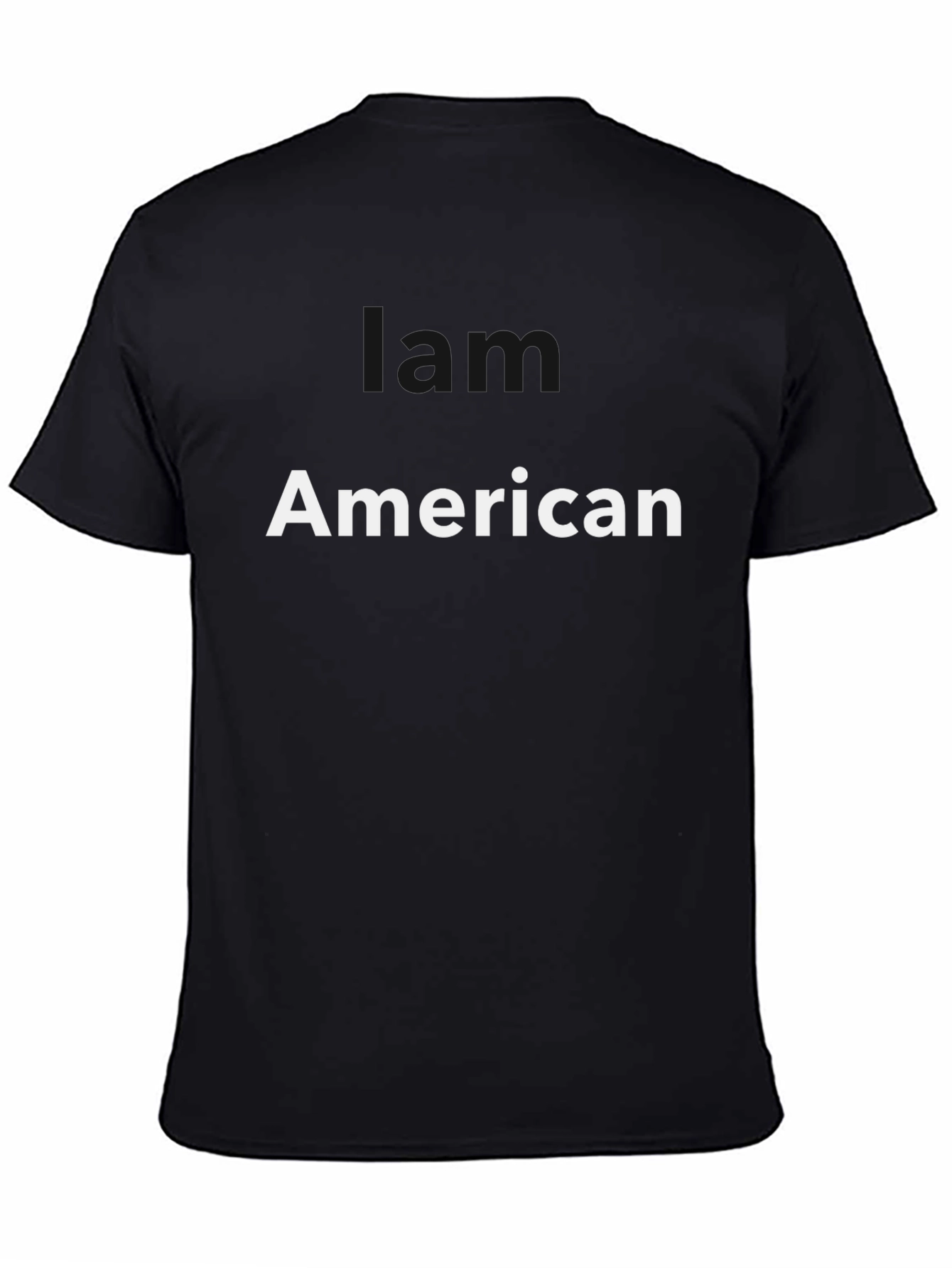 American T-Shirt - Black Cotton Blend - Patriotic Tee