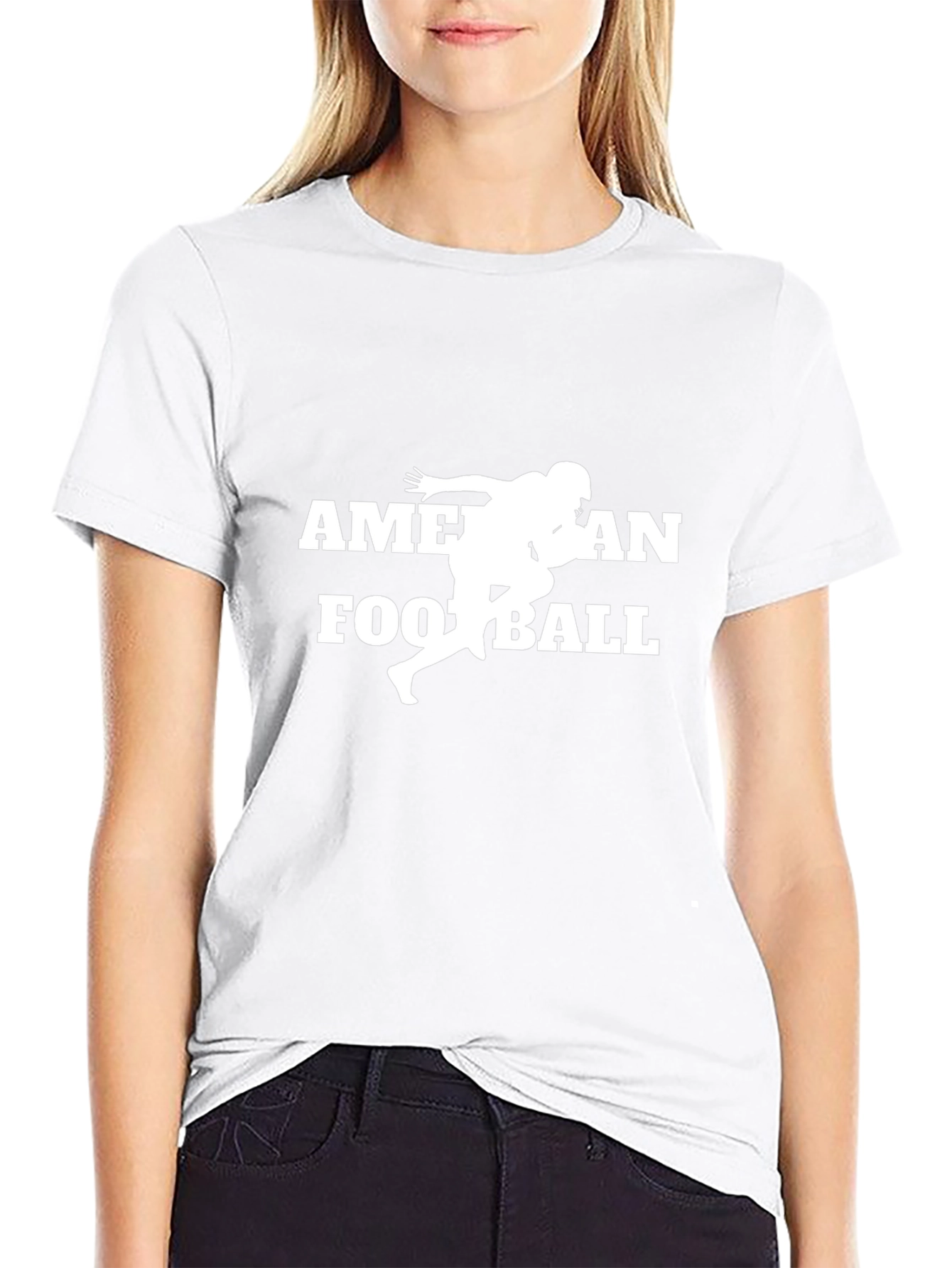 American Football Graphic T-Shirt - Black