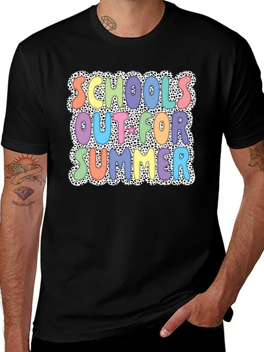 Schools Out For Summer Colorful Graphic Tee