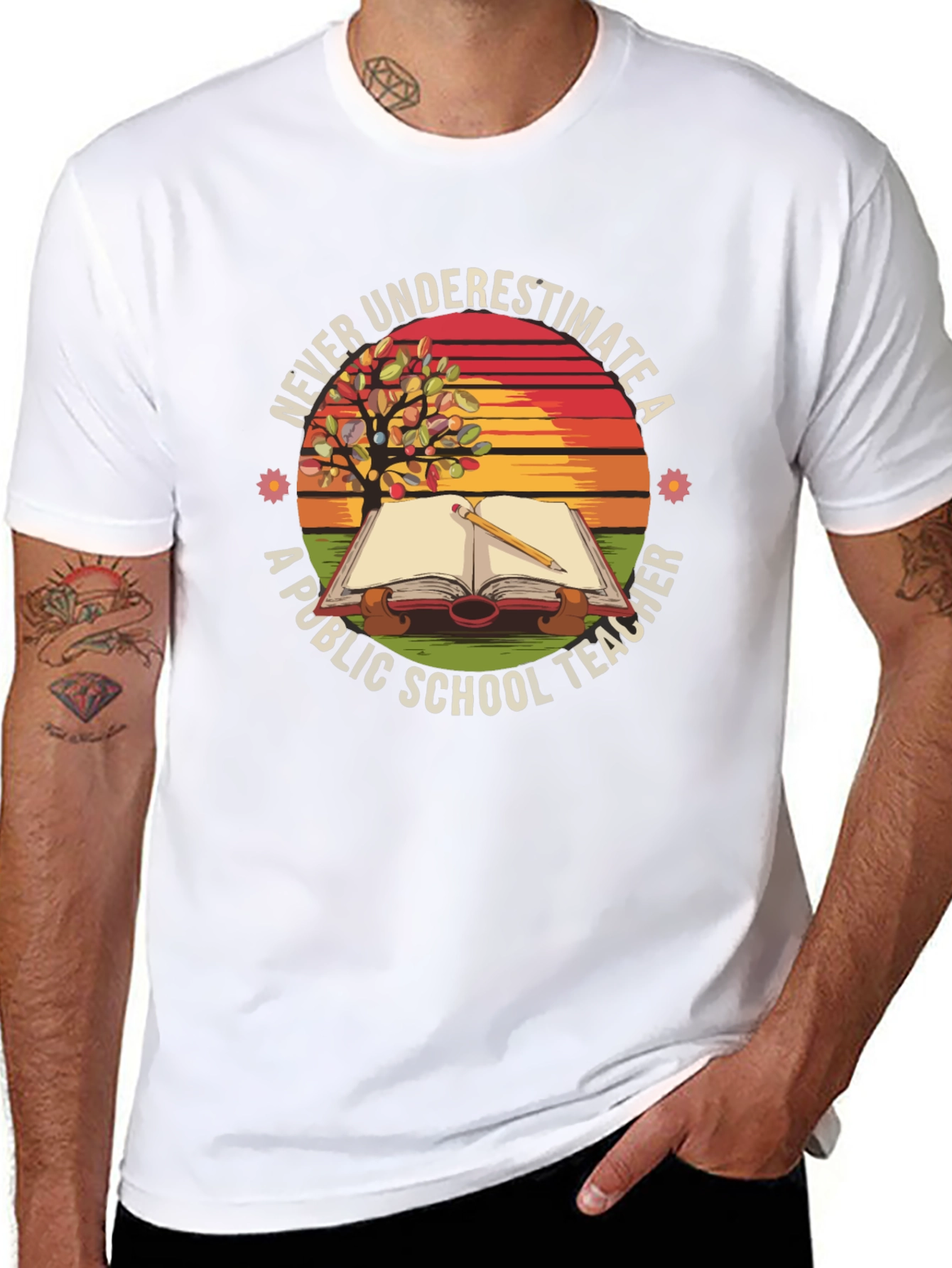 Never Underestimate a Public School Teacher T-Shirt