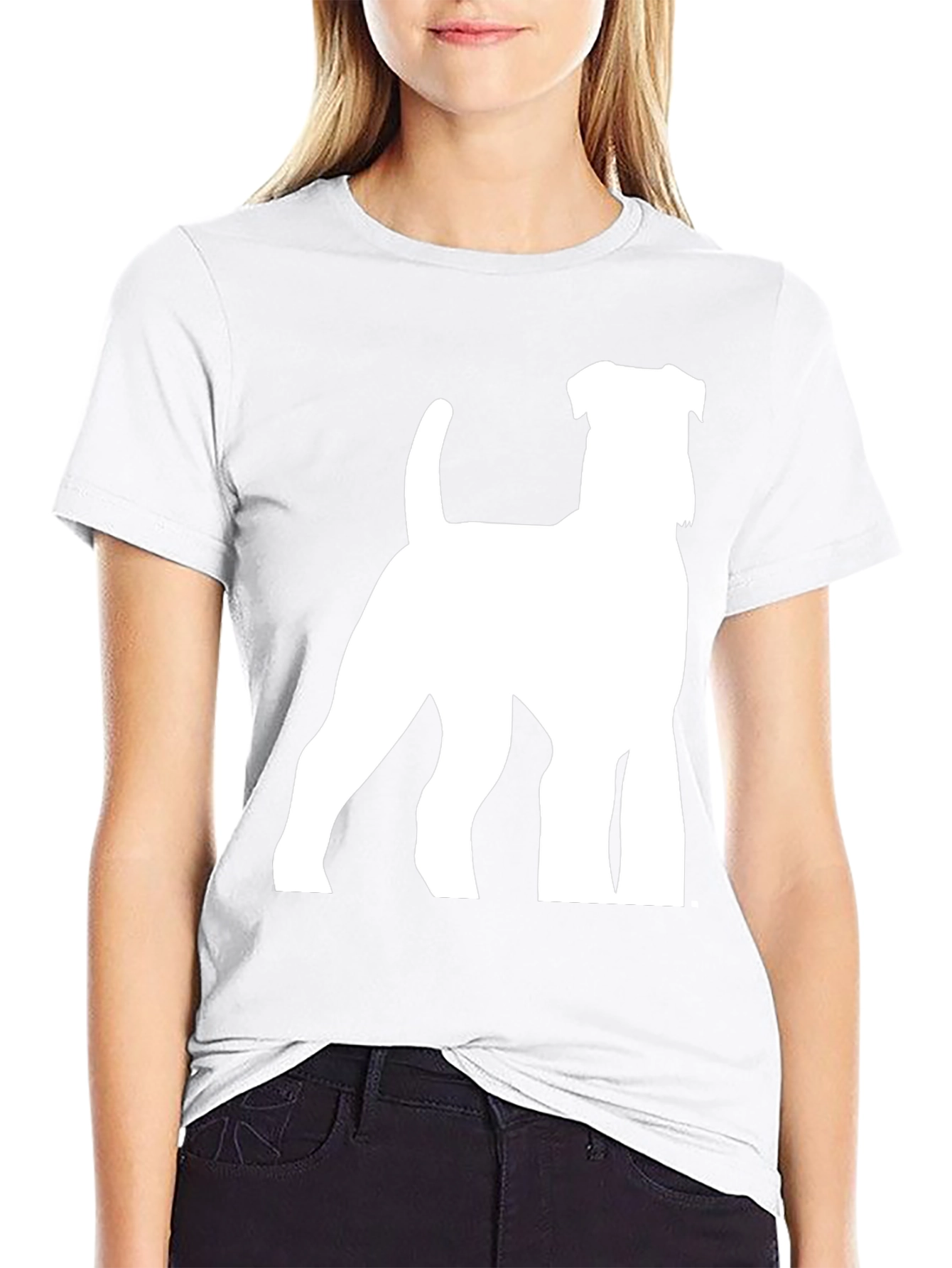 Dog Silhouette Graphic Tee - Stylish Black T-Shirt