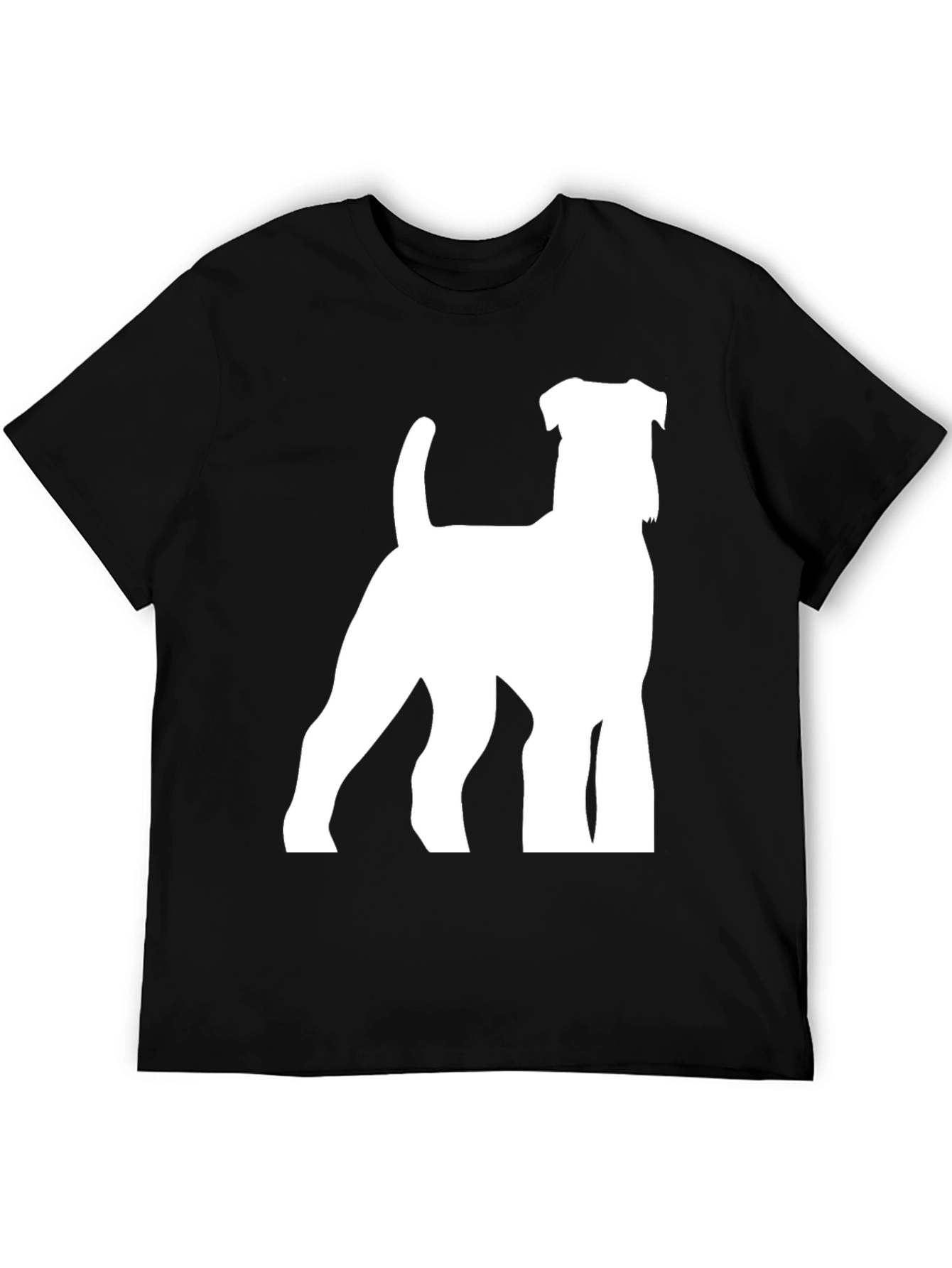 Dog Silhouette Graphic Tee - Stylish Black T-Shirt
