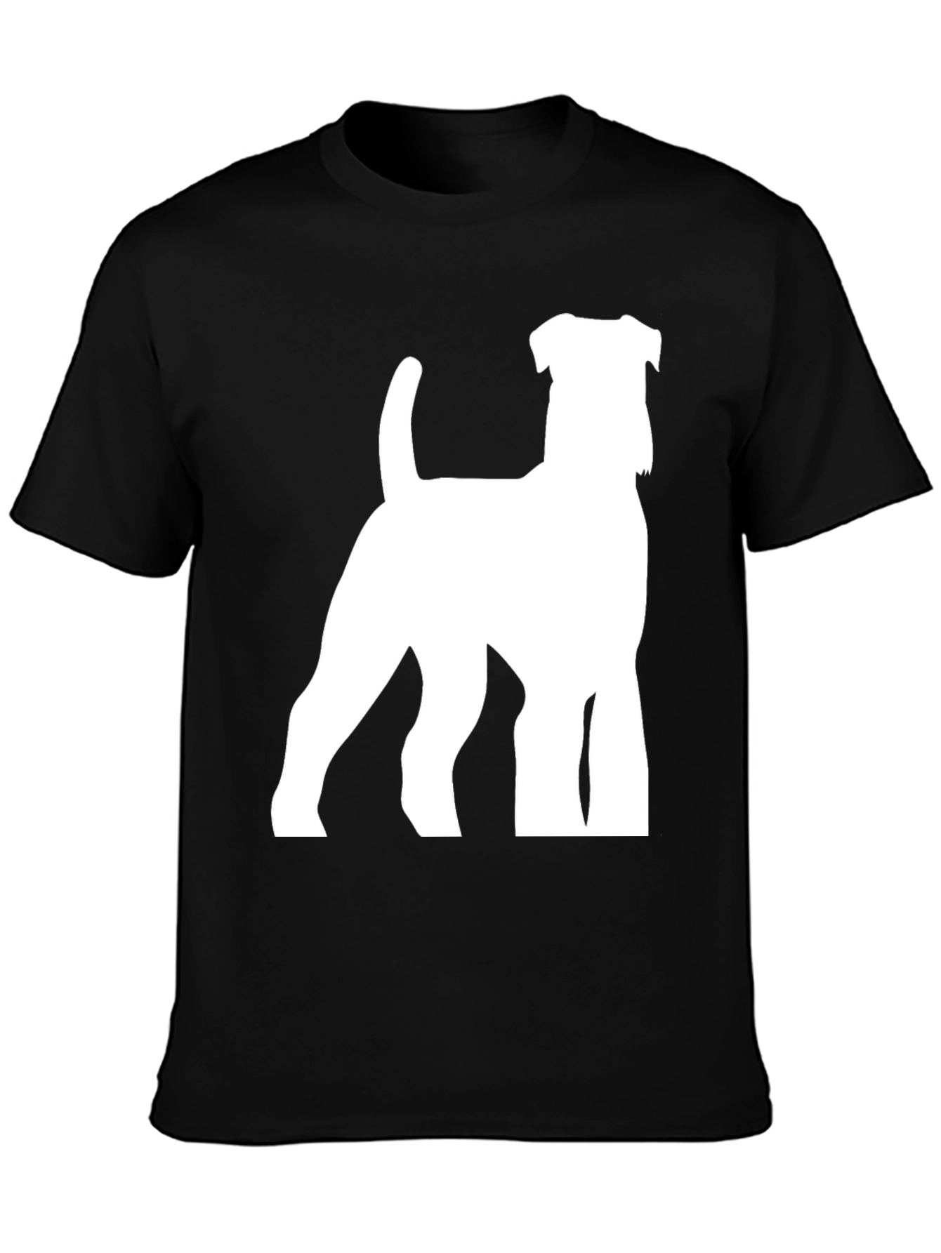 Dog Silhouette Graphic Tee - Stylish Black T-Shirt