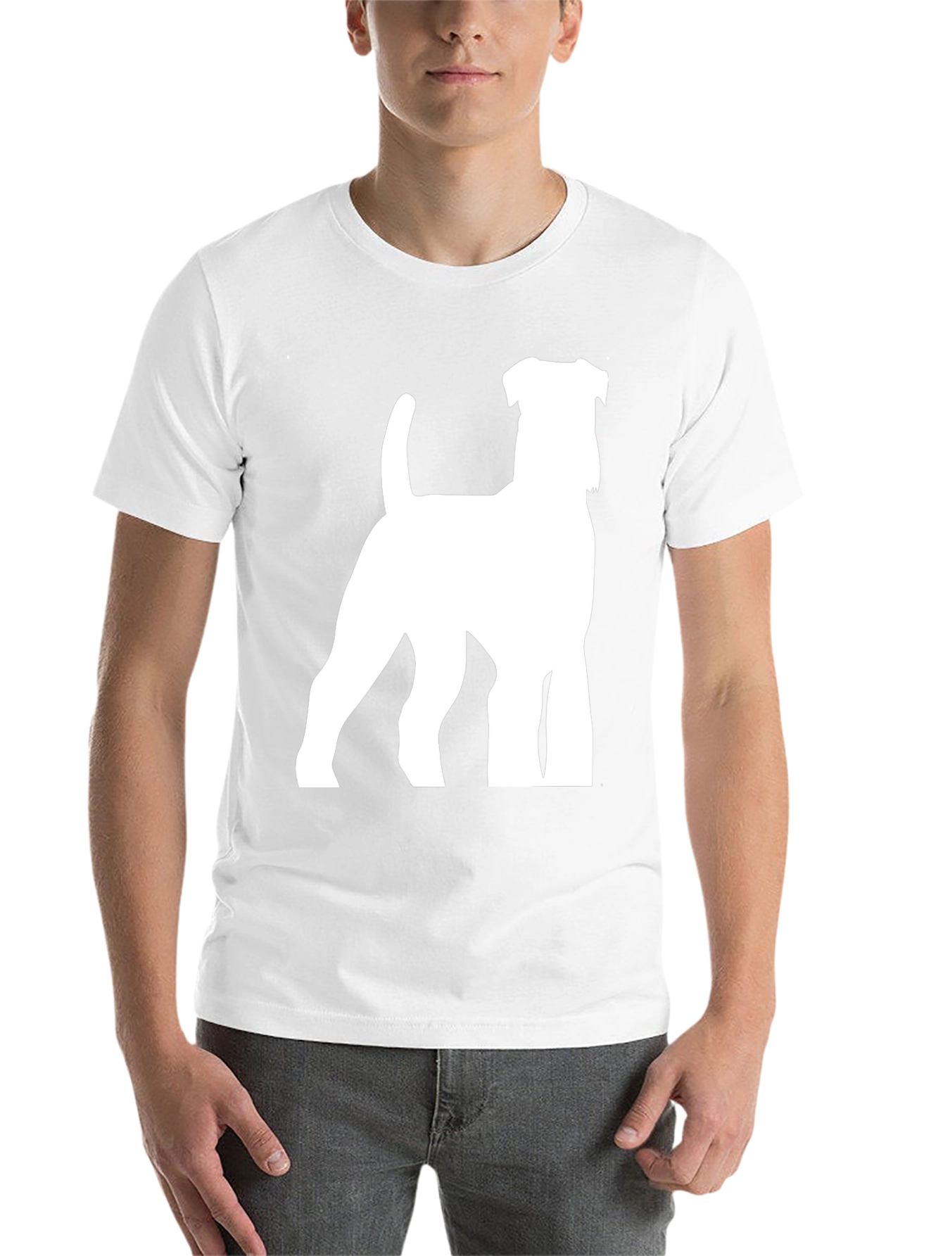 Dog Silhouette Graphic Tee - Stylish Black T-Shirt