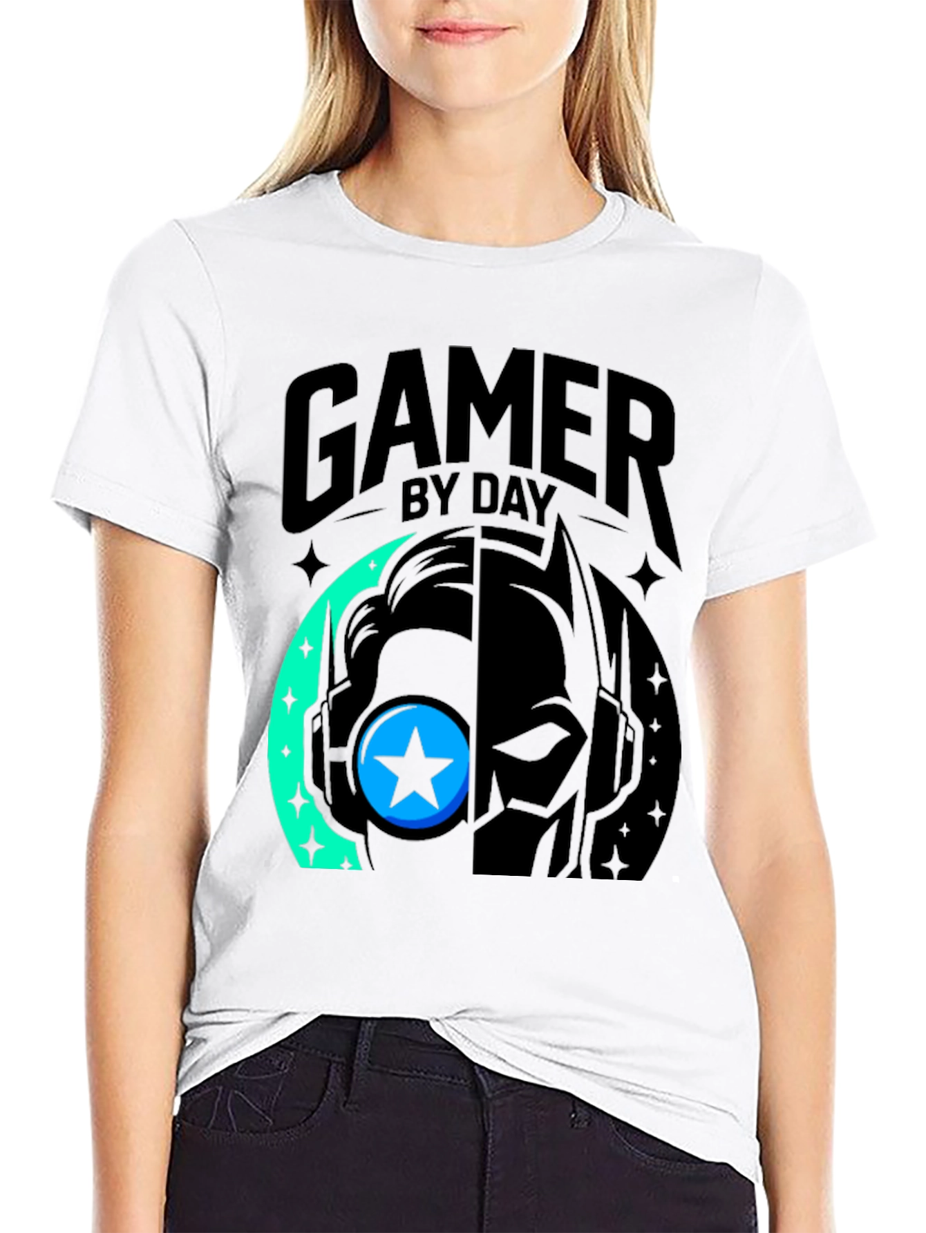 Gamer By Day Black Graphic Tee