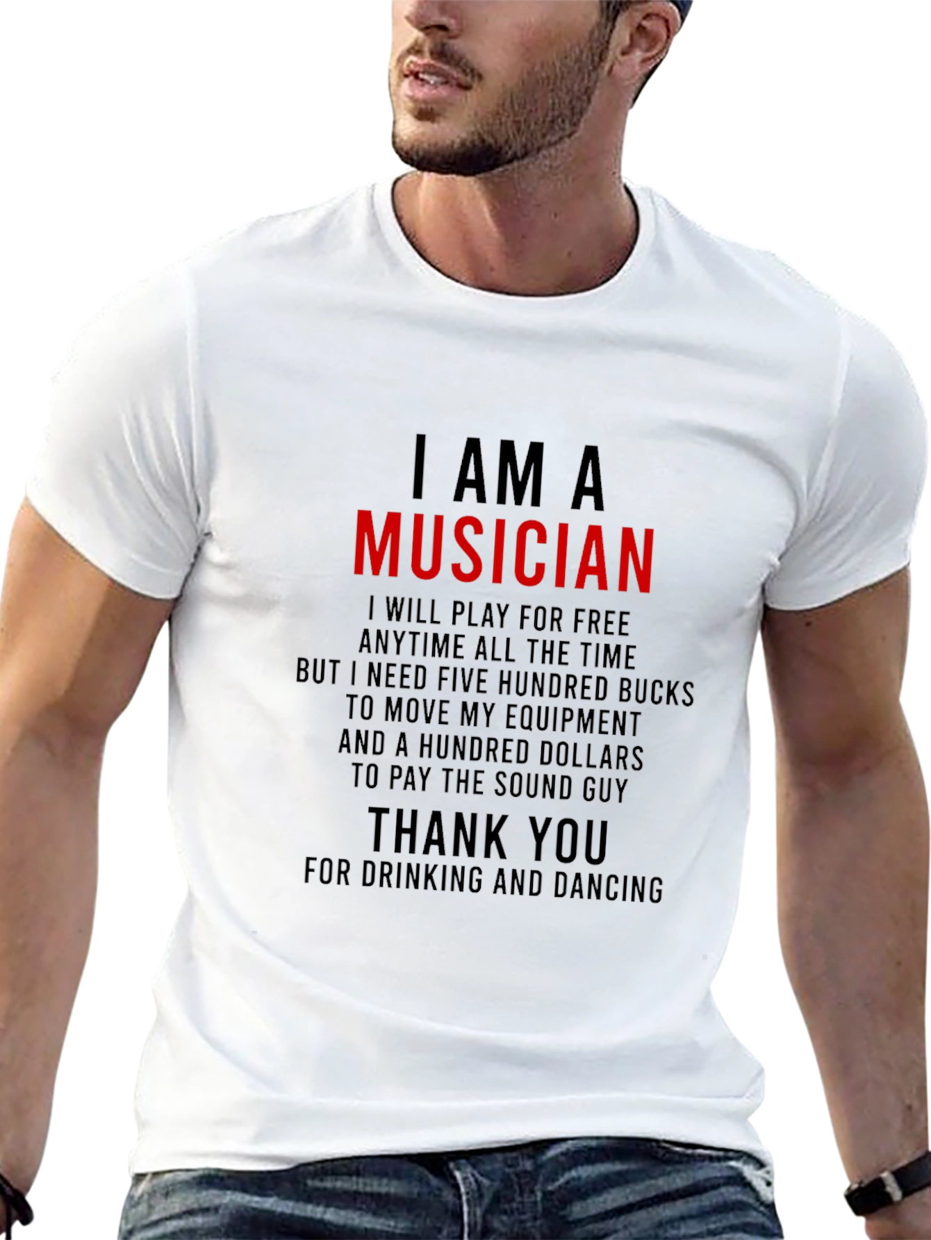 I Am A Musician Black T-Shirt