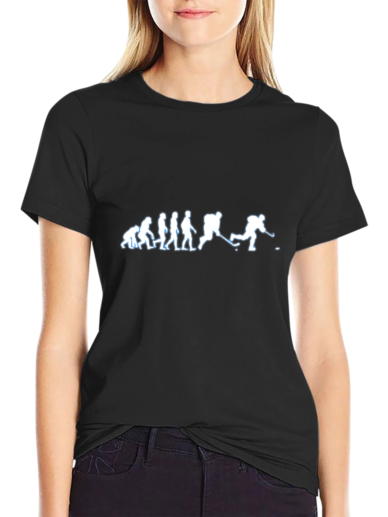Hockey Evolution Graphic T-Shirt - Black