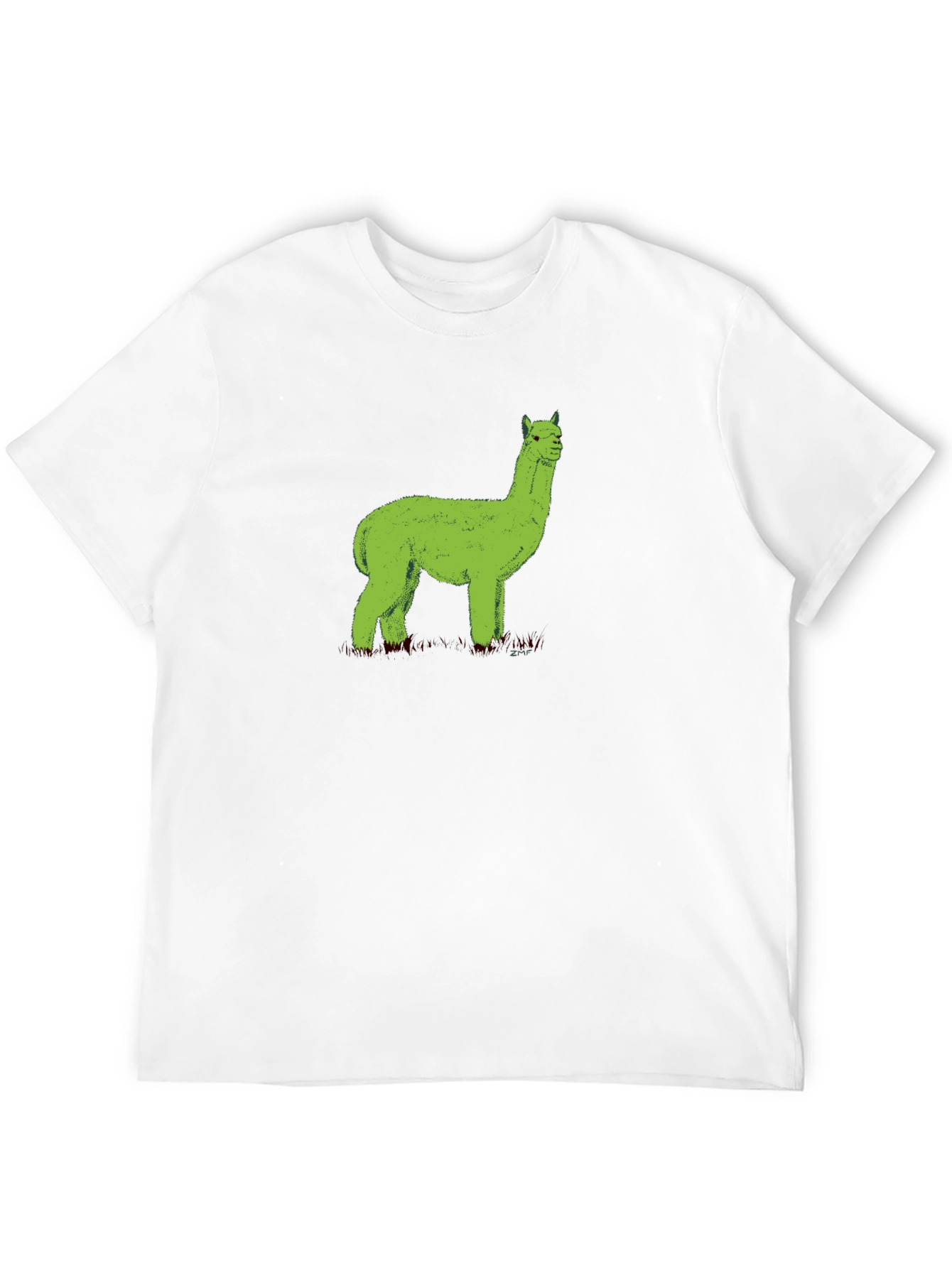 Green Alpaca Graphic Tee - Black Unisex Shirt