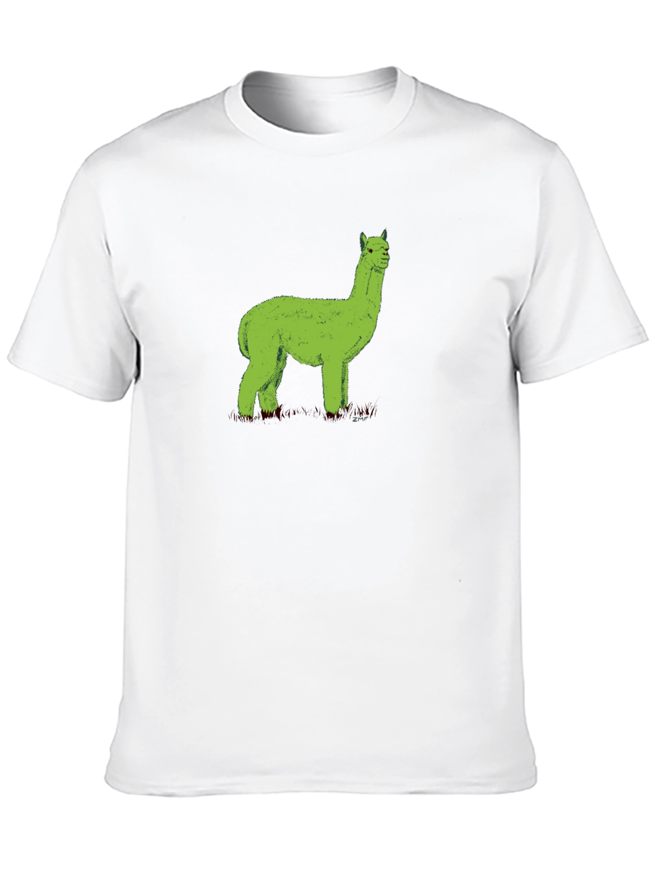 Green Alpaca Graphic Tee - Black Unisex Shirt