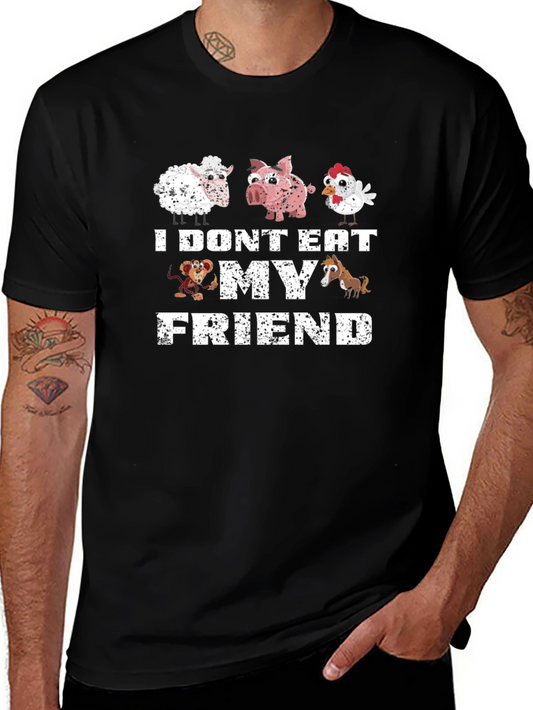 Vegan I Dont Eat My Friends Graphic Tee