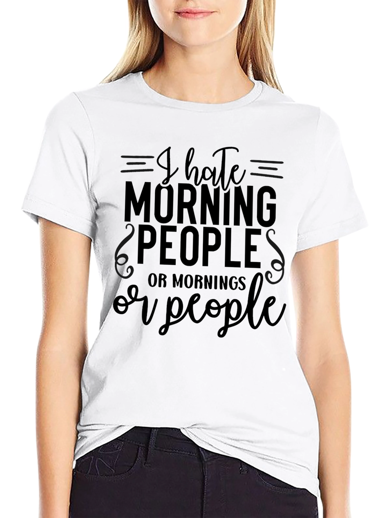 I Hate Morning People T-Shirt - Sarcastic Tee