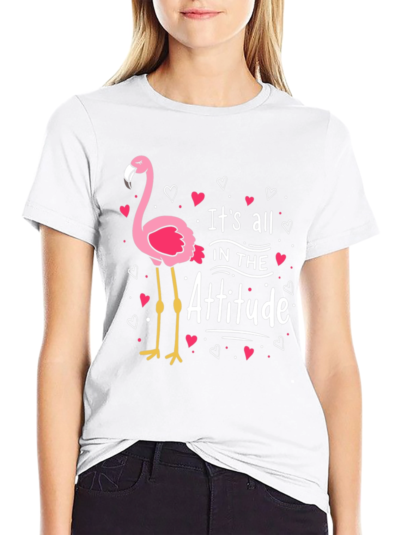 Flamingo Attitude Graphic T-Shirt