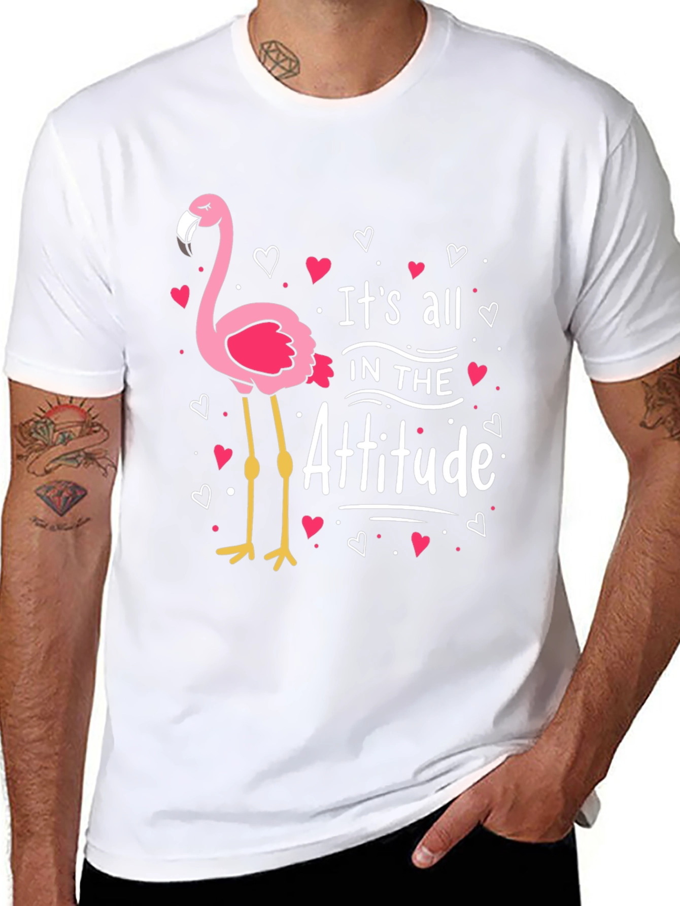 Flamingo Attitude Graphic T-Shirt
