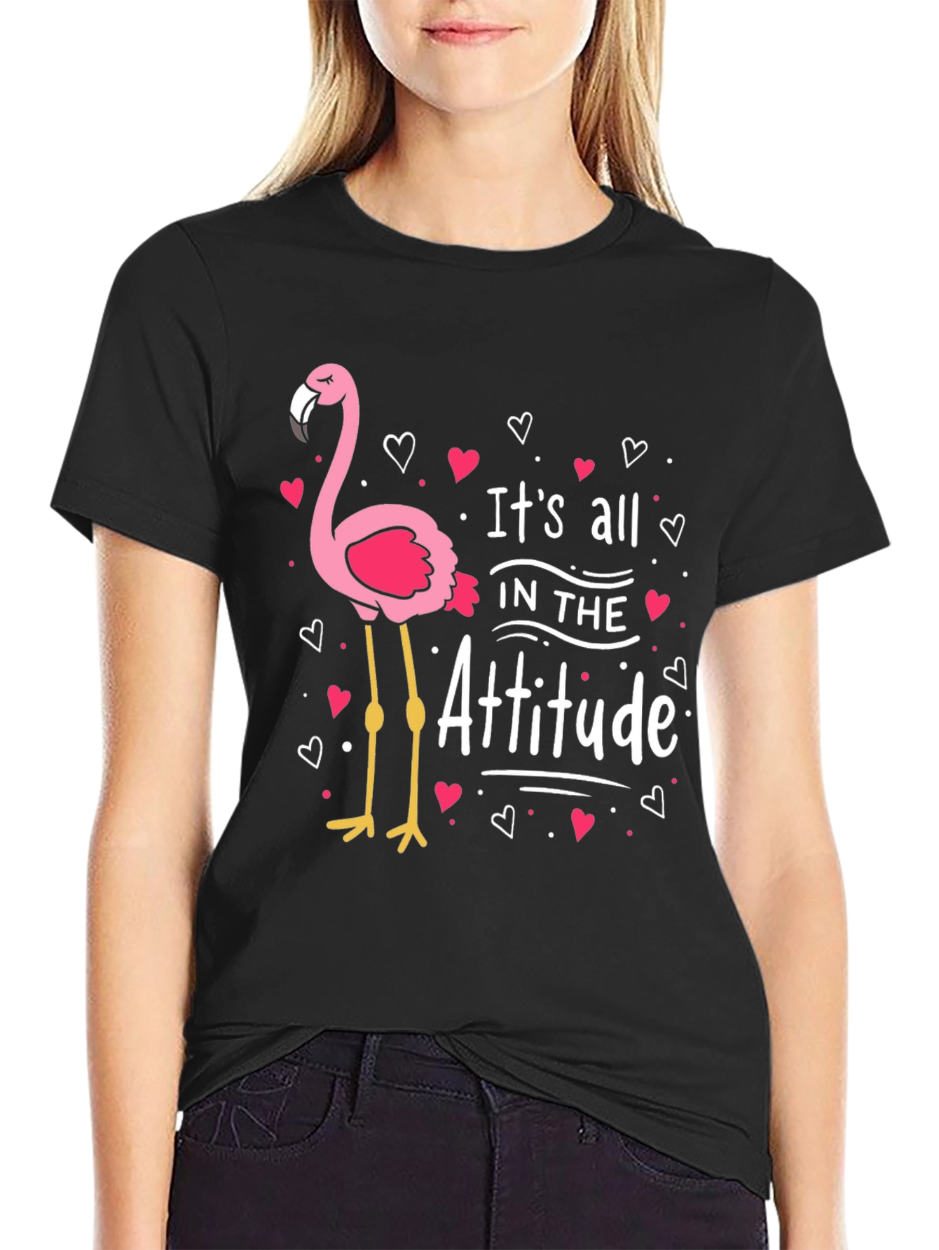 Flamingo Attitude Graphic T-Shirt