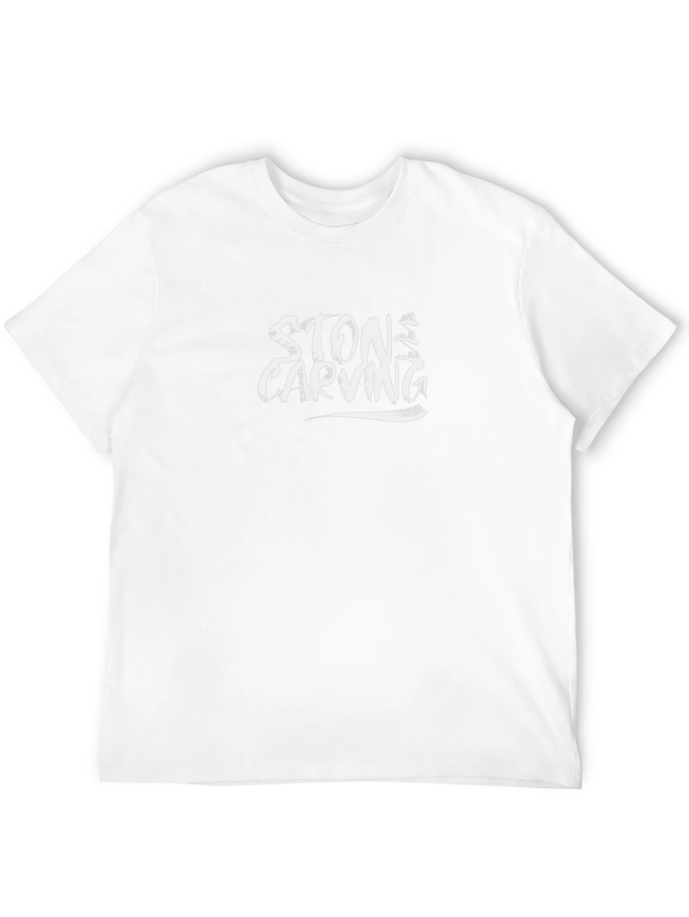 Stone Carving Graphic Black T-Shirt