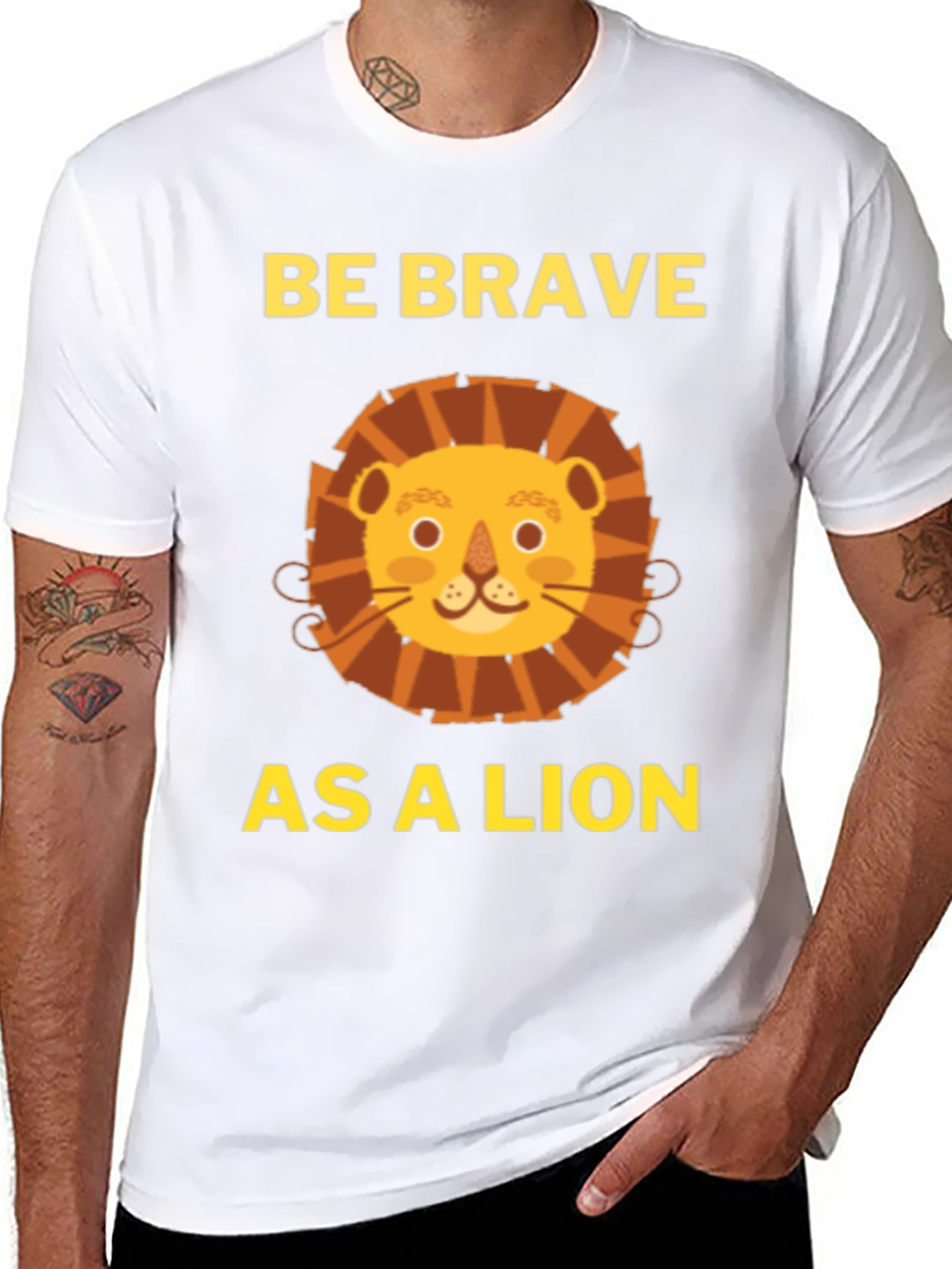 Be Brave As A Lion T-Shirt - Menswear