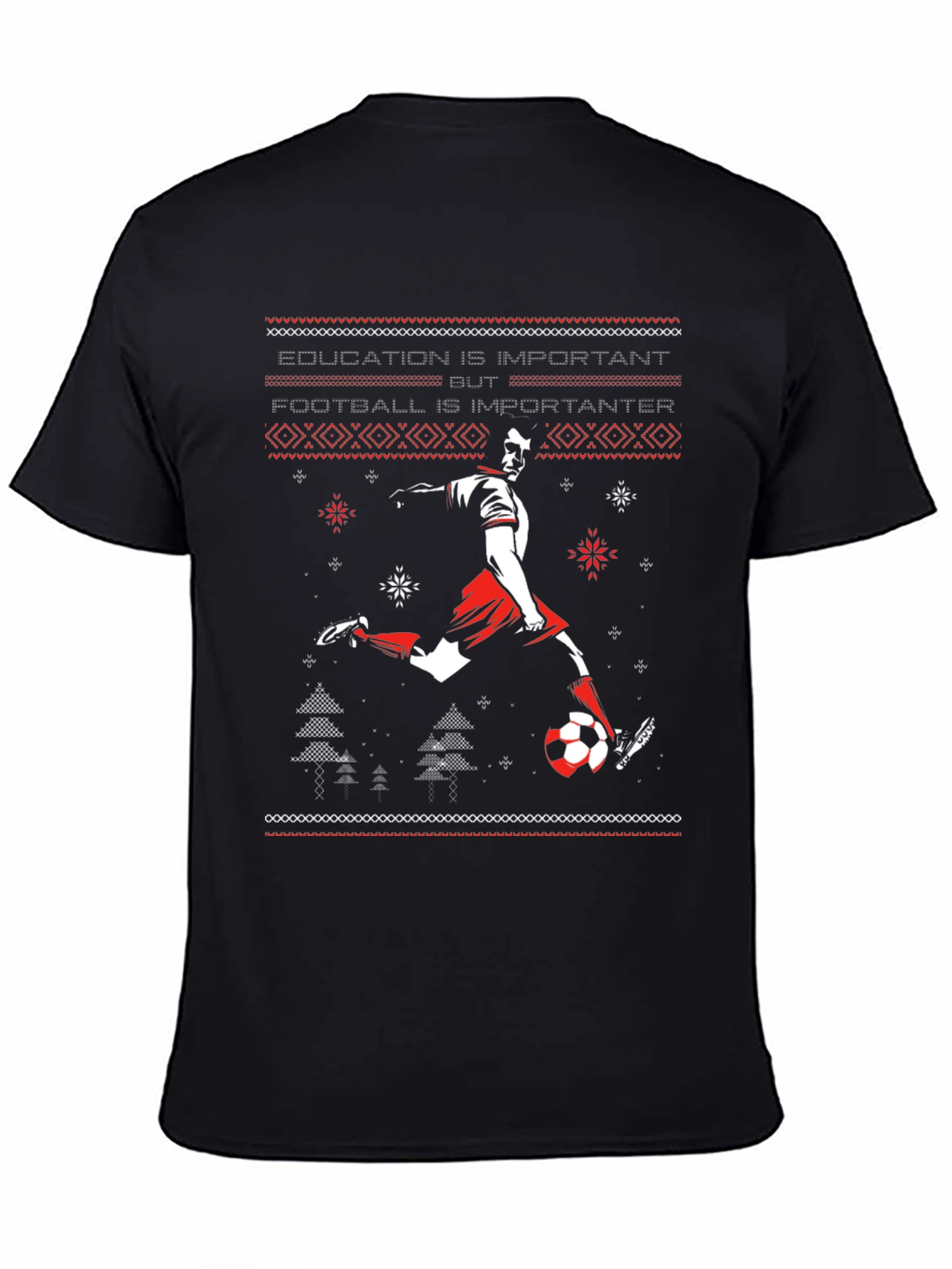 Education Is Important Footballer T-Shirt