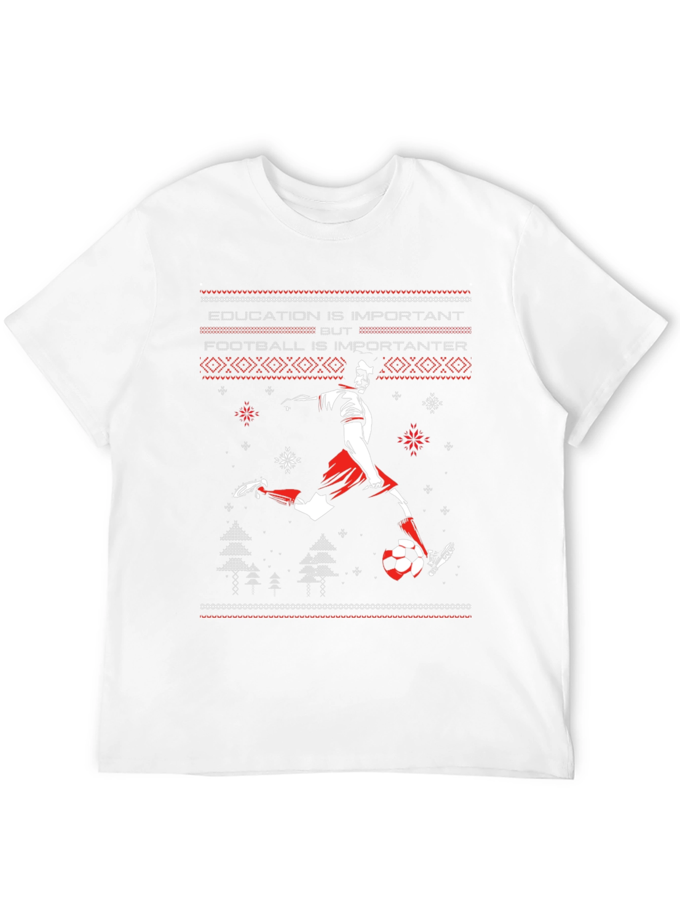 Education Is Important Footballer T-Shirt