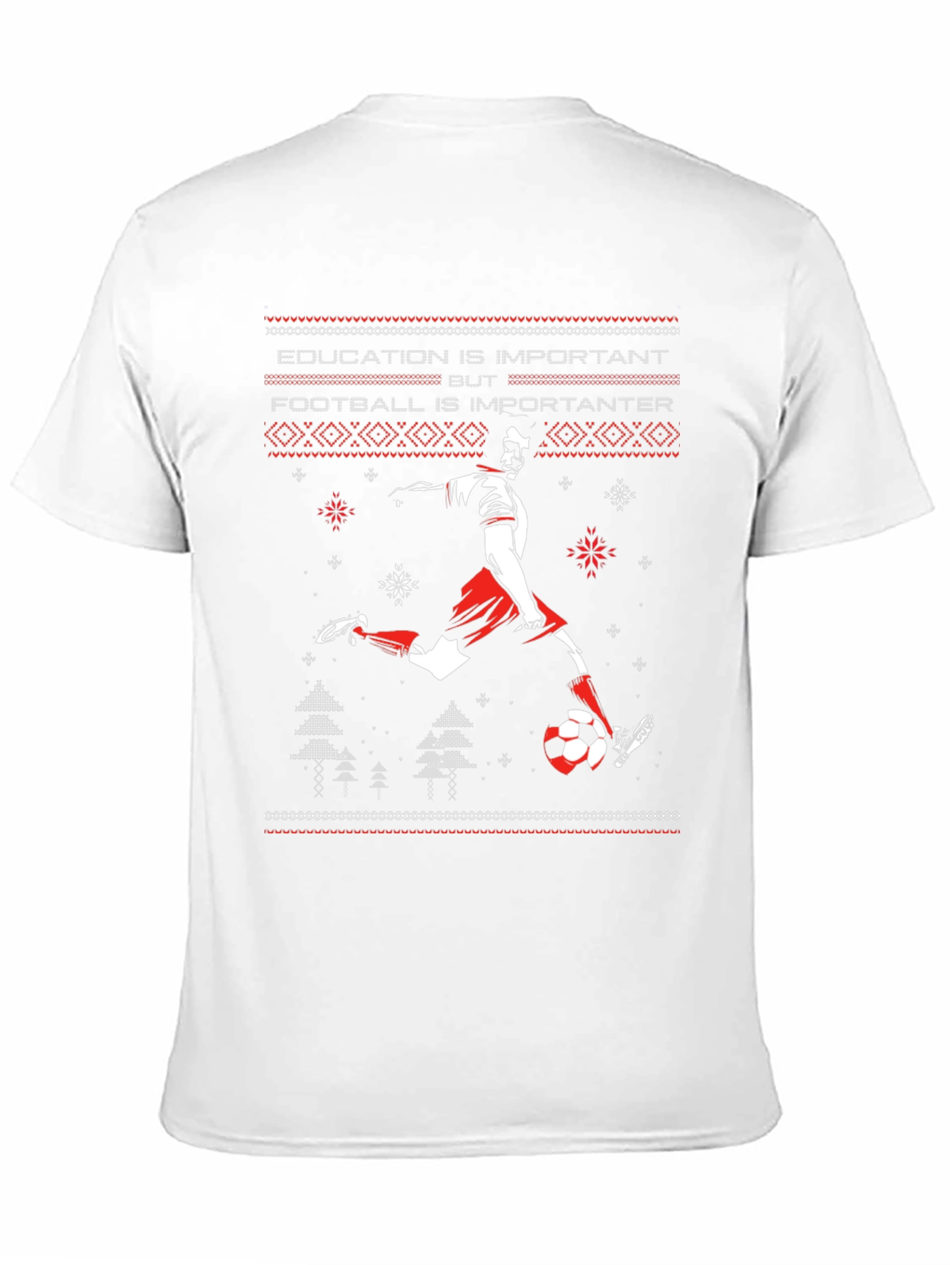 Education Is Important Footballer T-Shirt