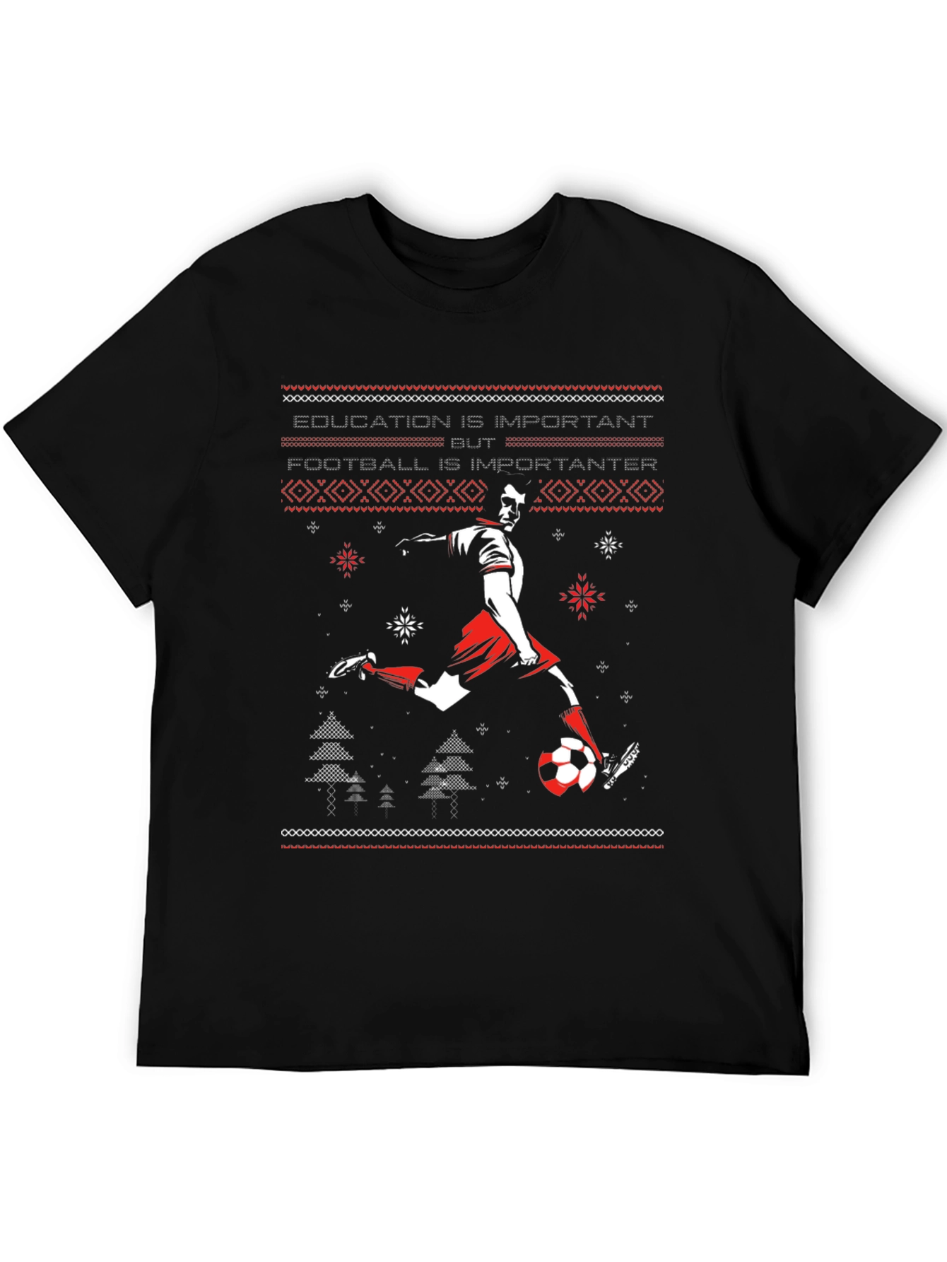 Education Is Important Footballer T-Shirt