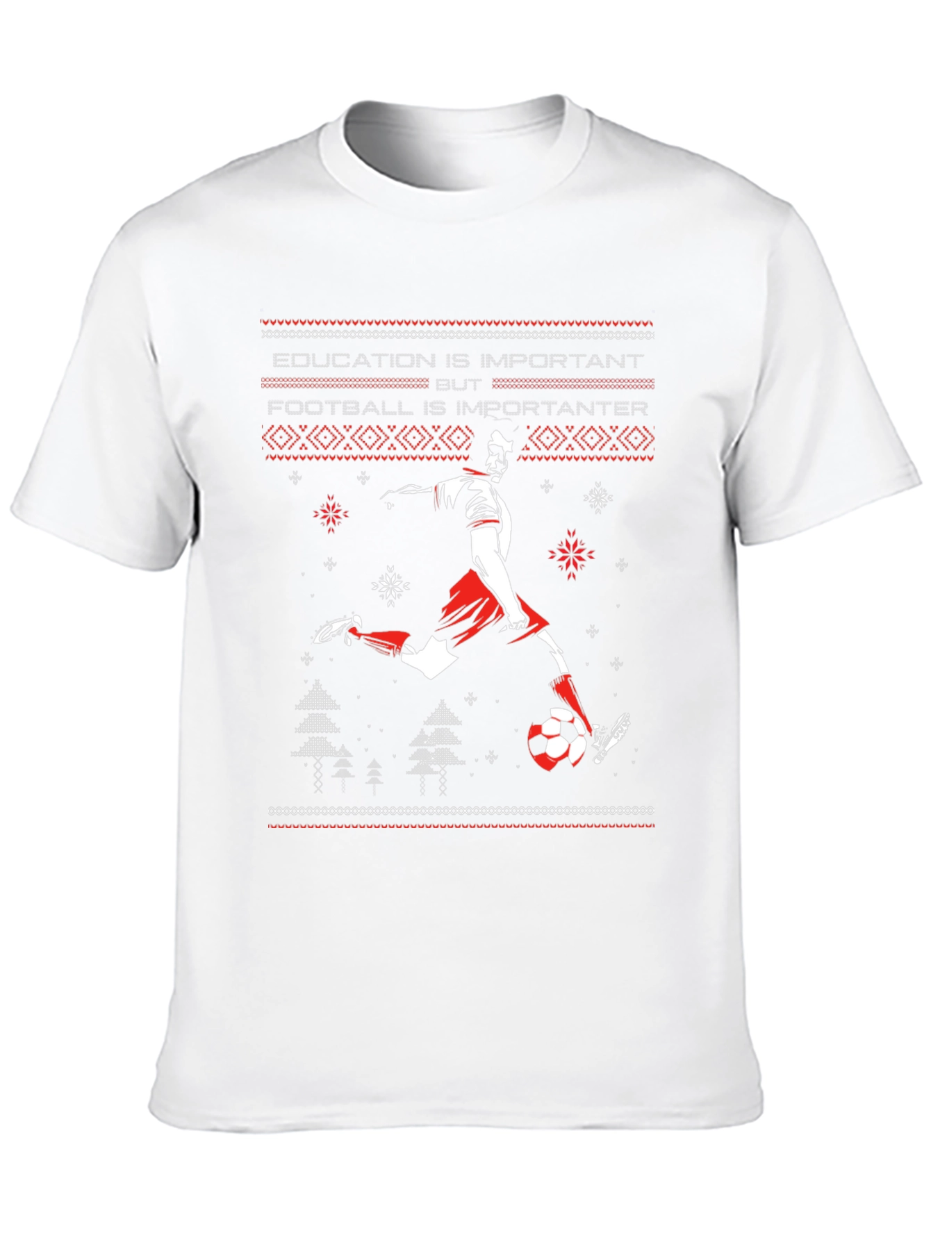 Education Is Important Footballer T-Shirt