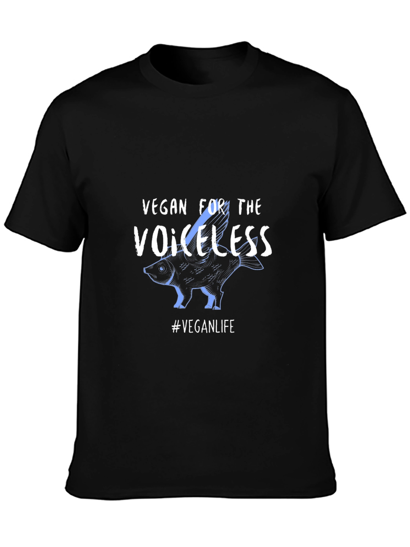 Vegan For The Voiceless Black T-Shirt
