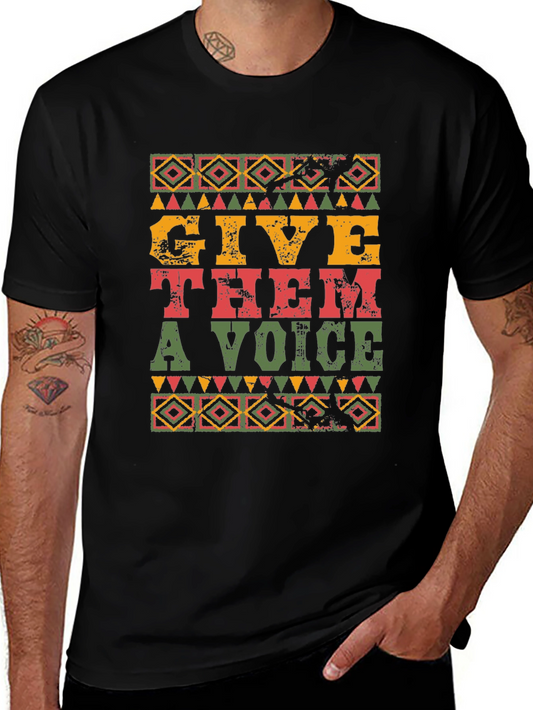 Give Them a Voice Black T-Shirt