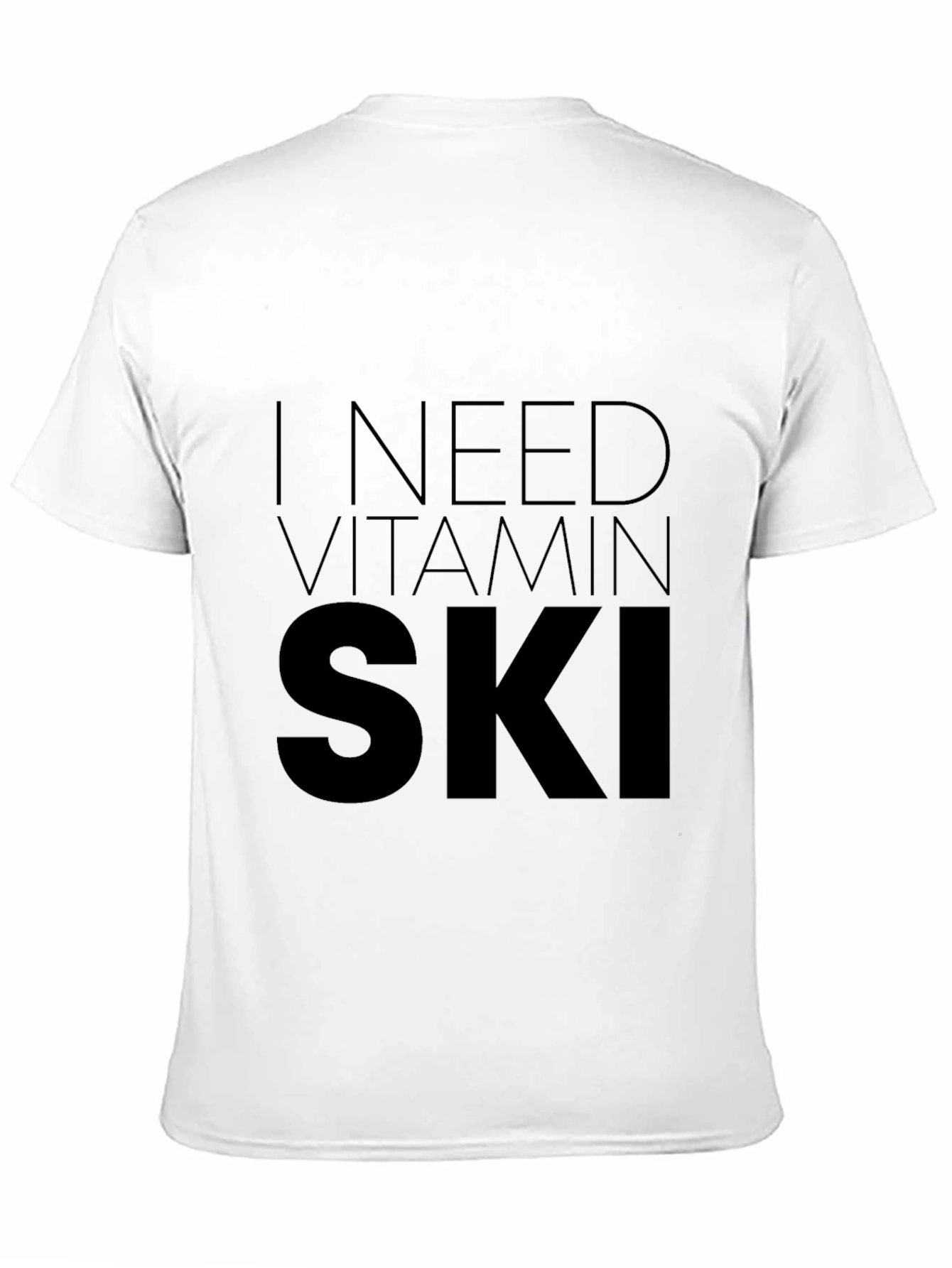 I Need Vitamin Ski T-Shirt - Black Graphic Tee