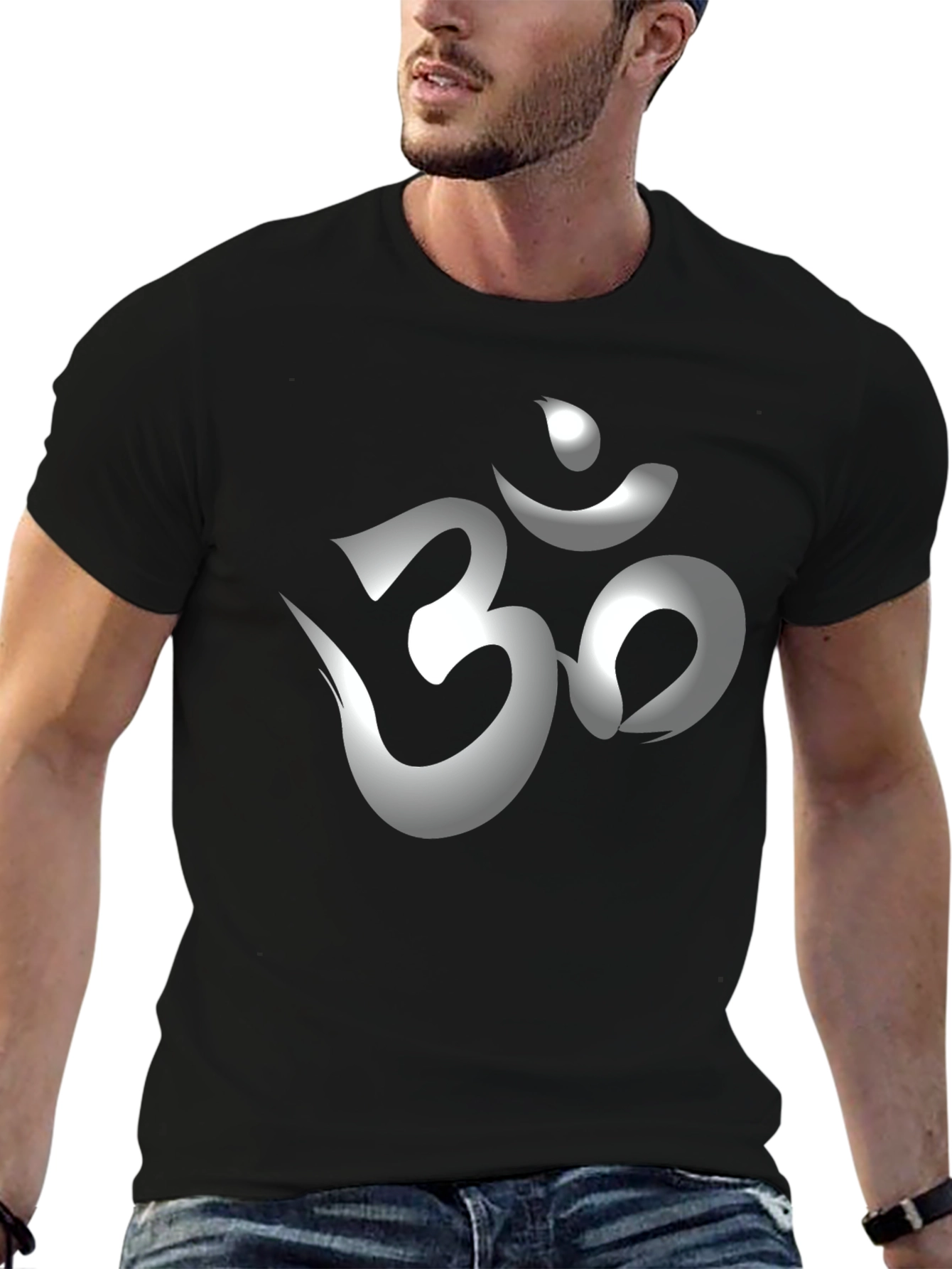 Om Symbol Graphic Black T-Shirt