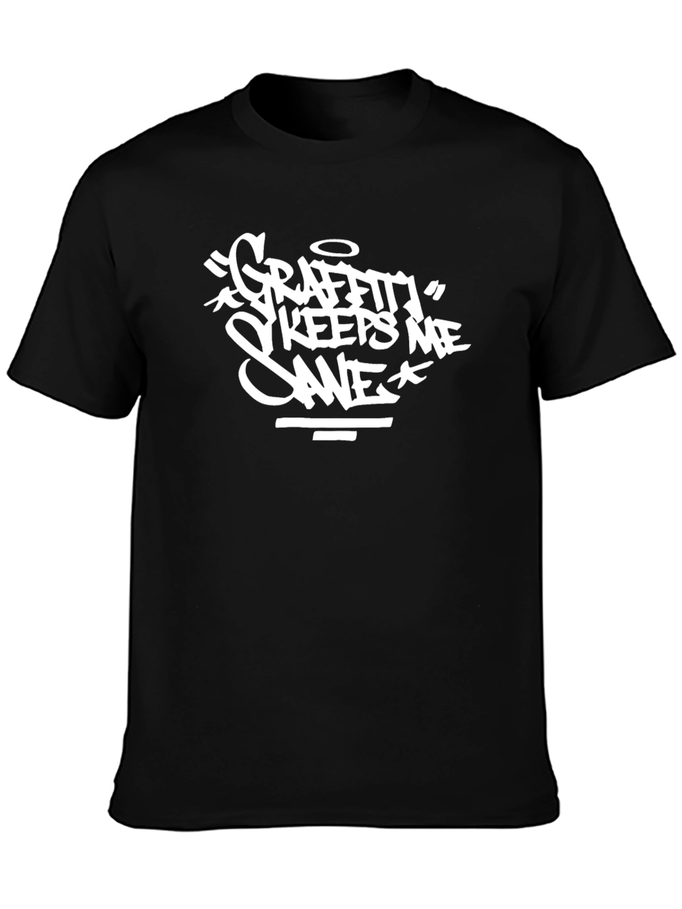 Graffiti Keeps Me Sane Black T-Shirt