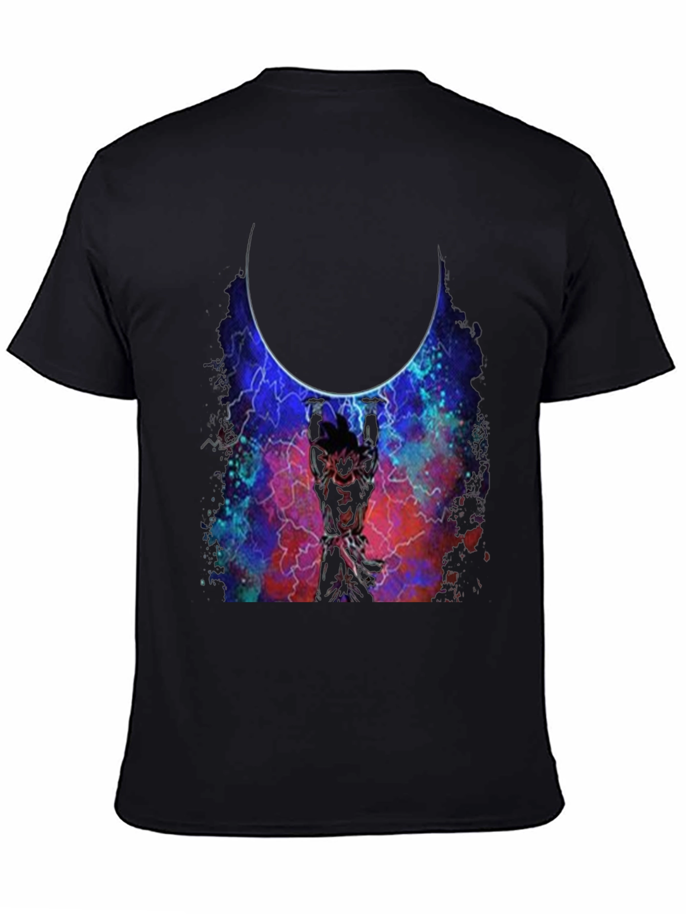 Goku Holding Moon Black T-Shirt