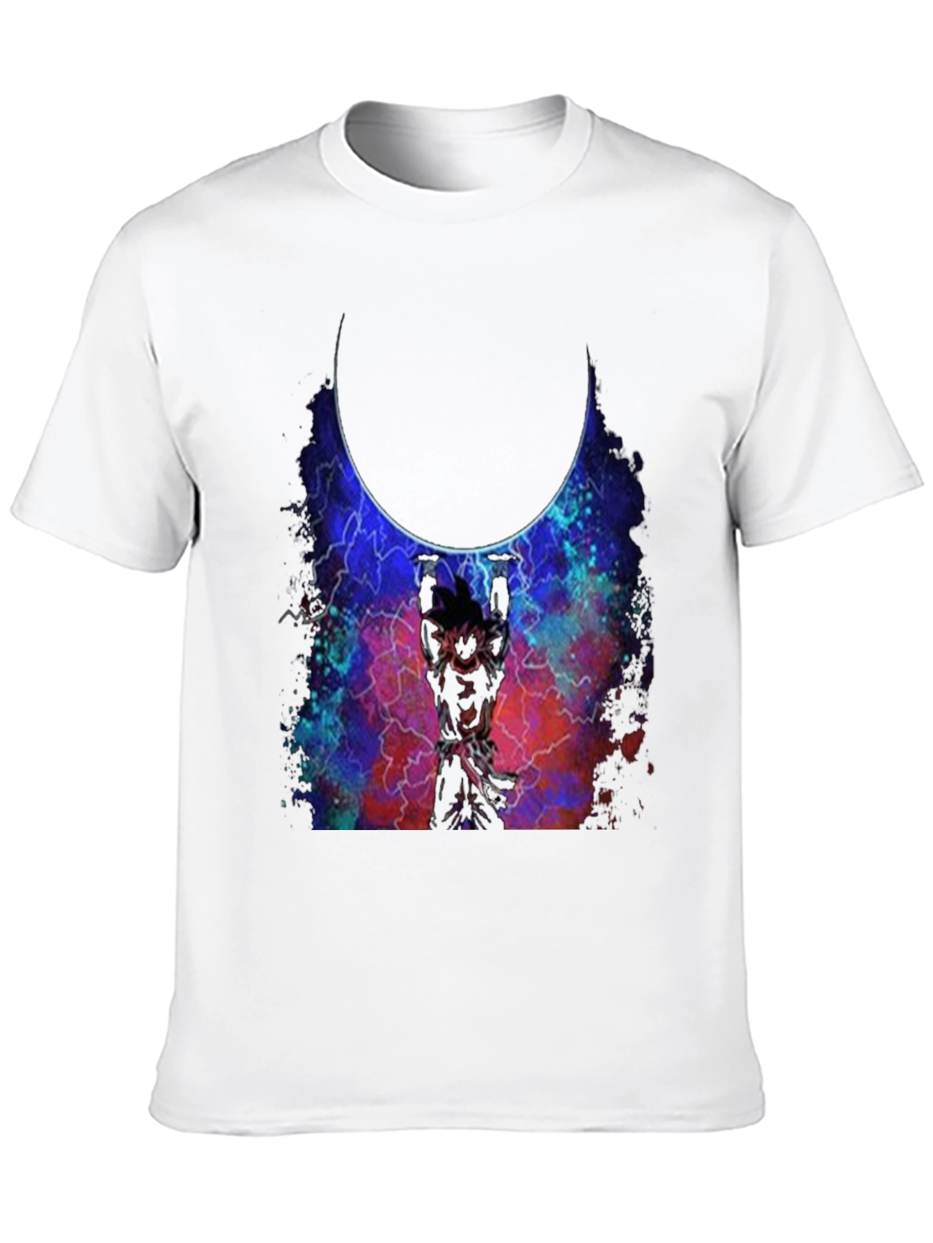 Goku Holding Moon Black T-Shirt