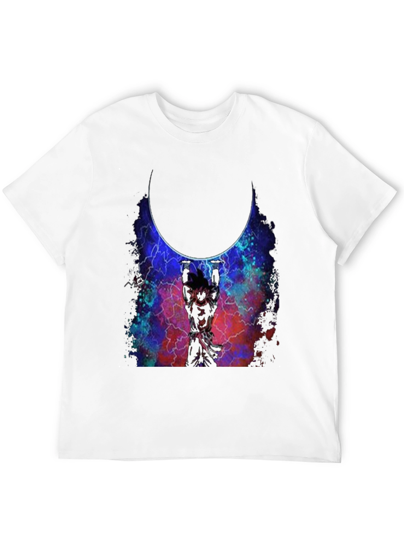 Goku Holding Moon Black T-Shirt