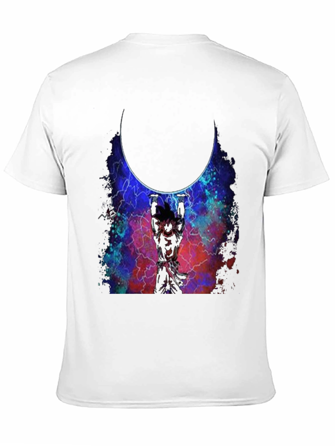 Goku Holding Moon Black T-Shirt