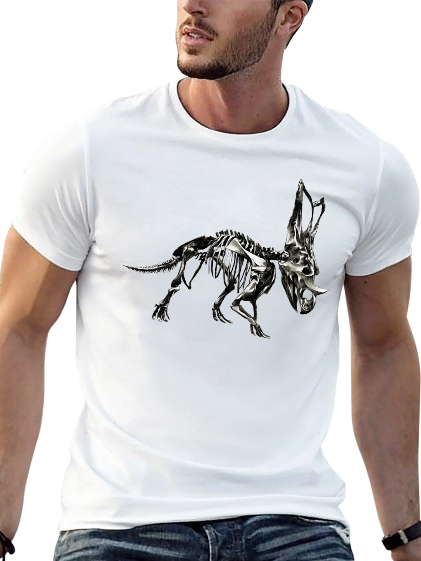 Dinosaur Skeleton Graphic T-Shirt