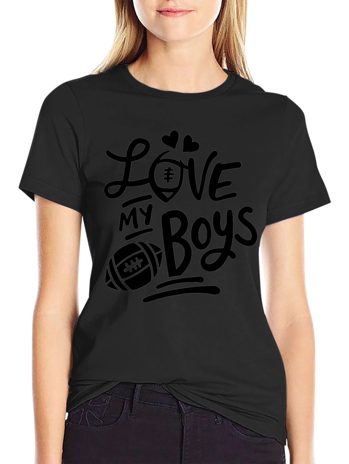 Love My Boys Football T-Shirt