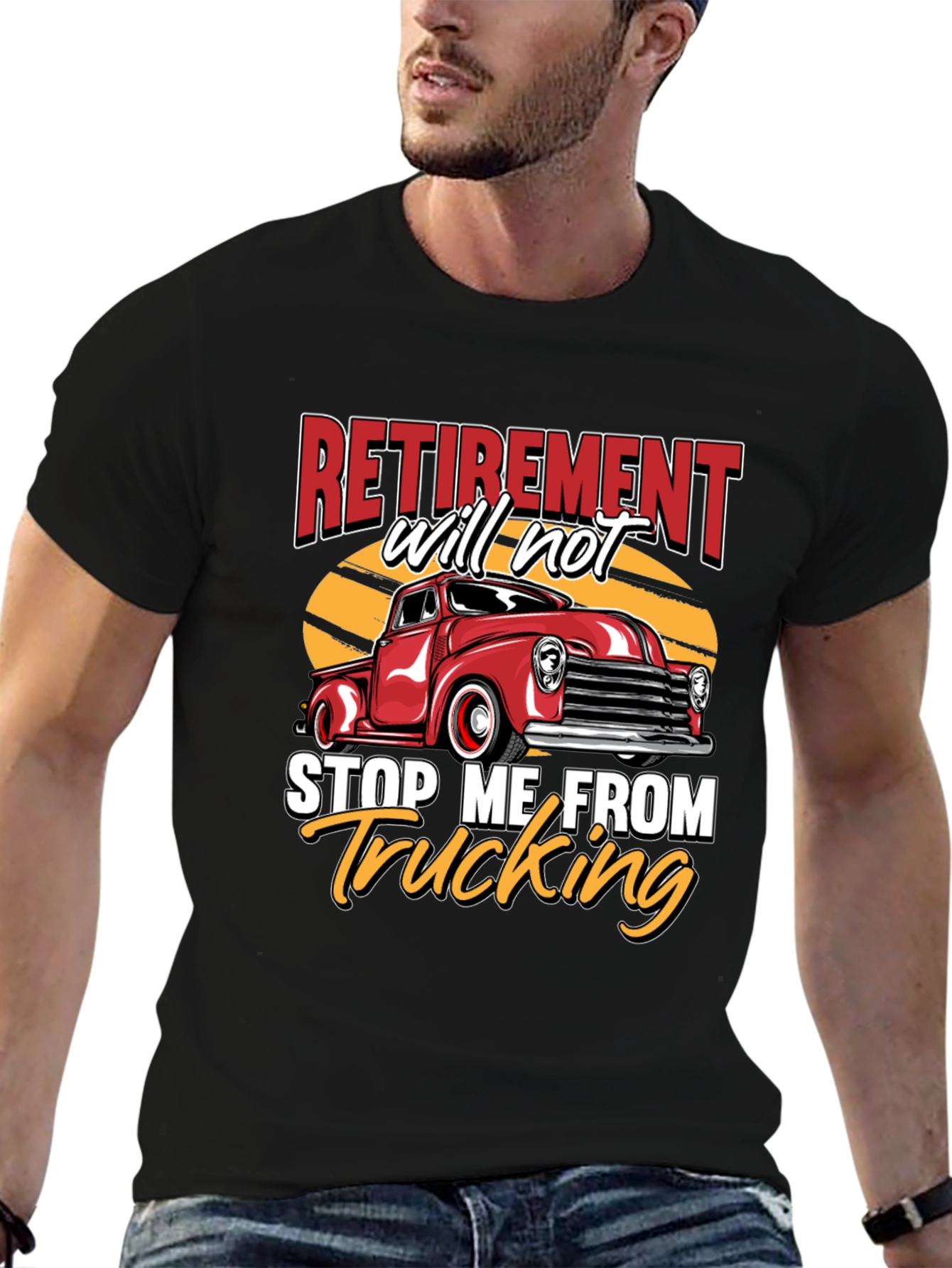 Retirement Trucking T-Shirt - Classic Truck Design