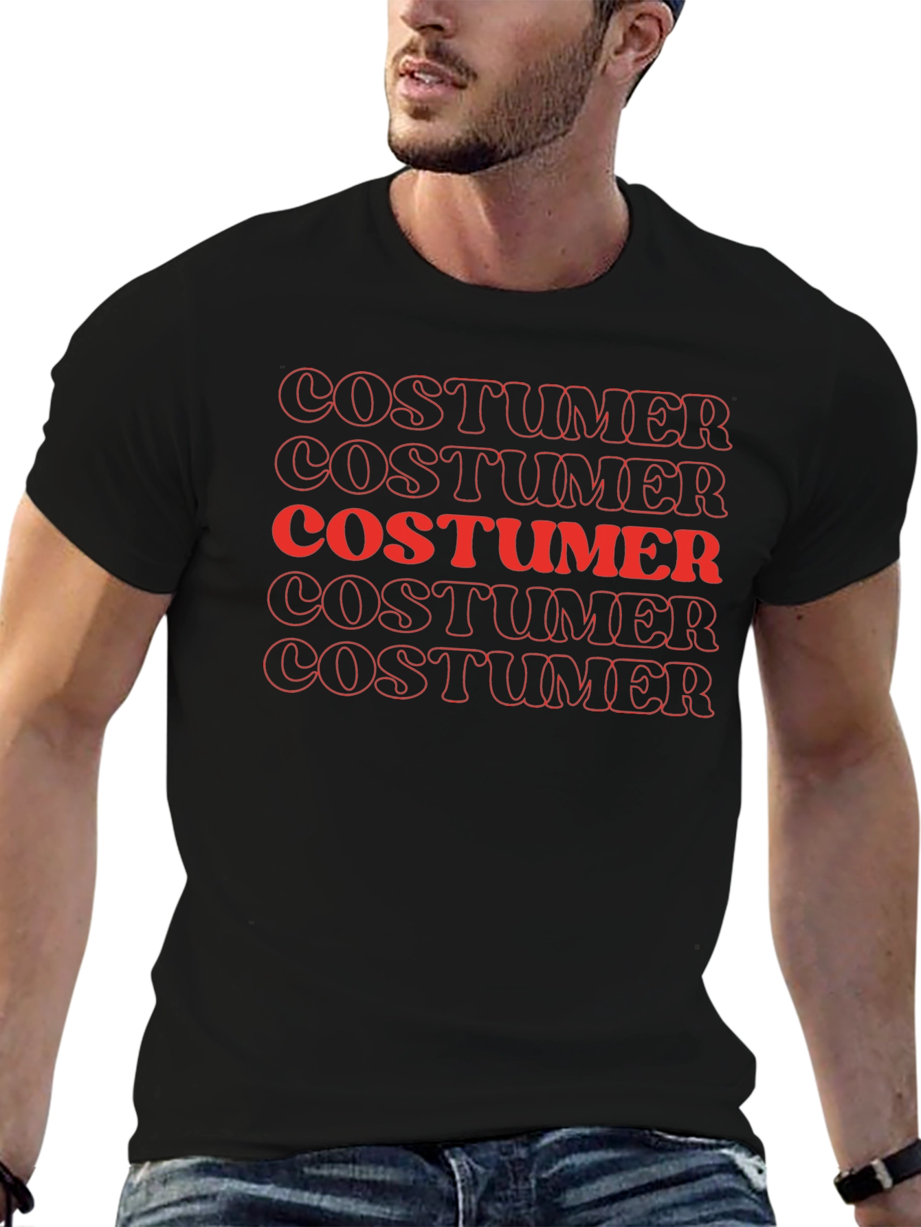 Costumer Retro Red Graphic Tee