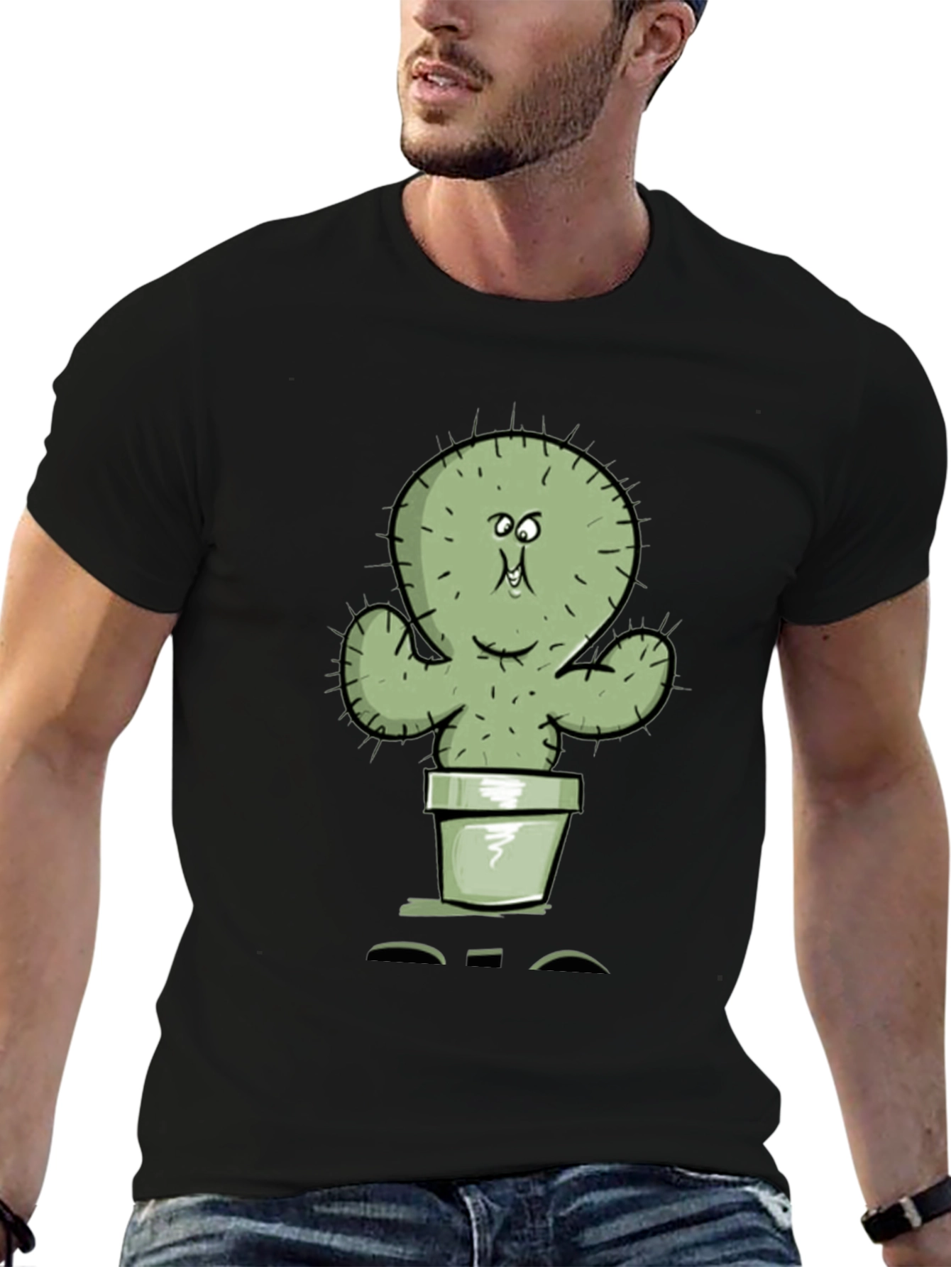 Funny Cartoon Cactus T-Shirt