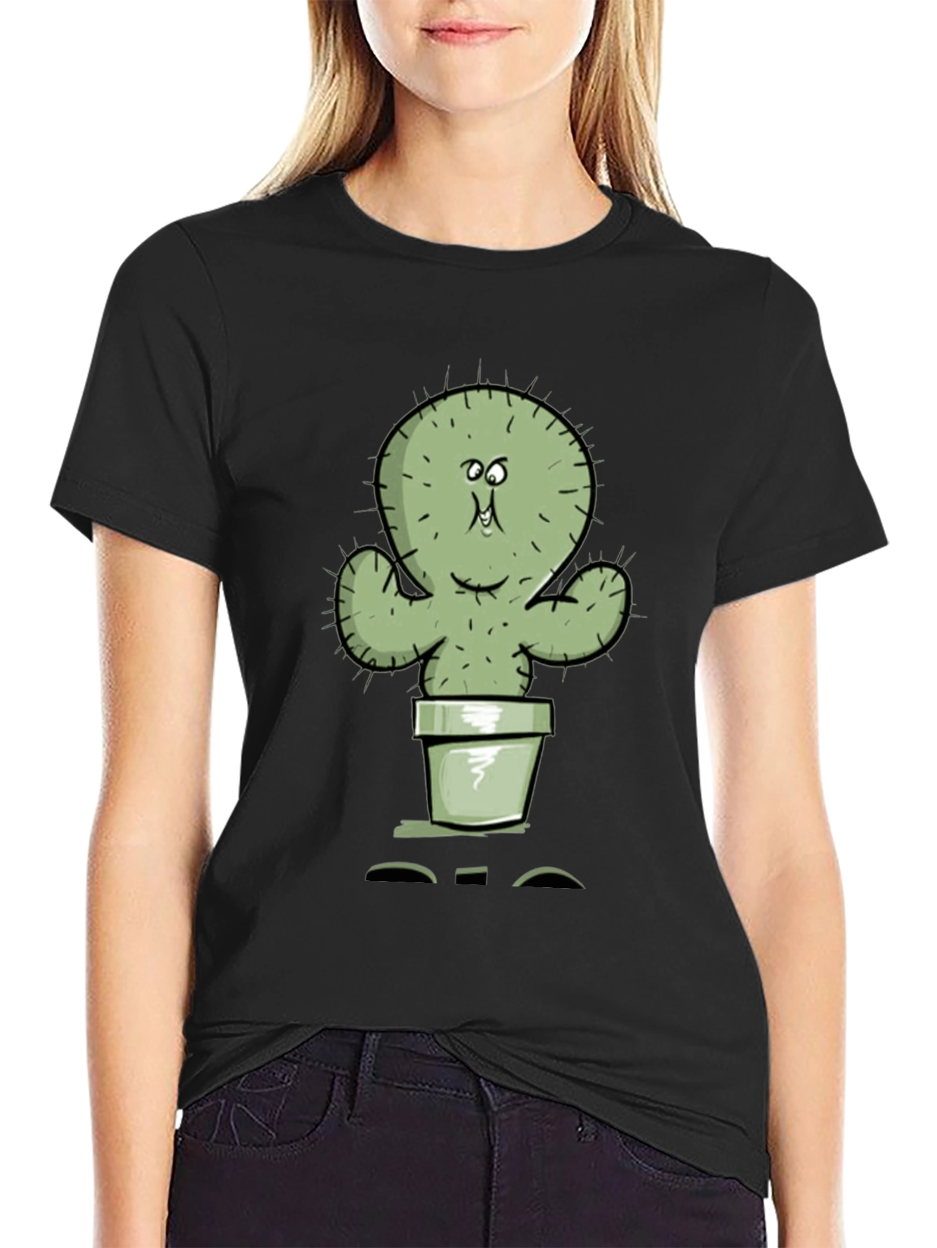 Funny Cartoon Cactus T-Shirt
