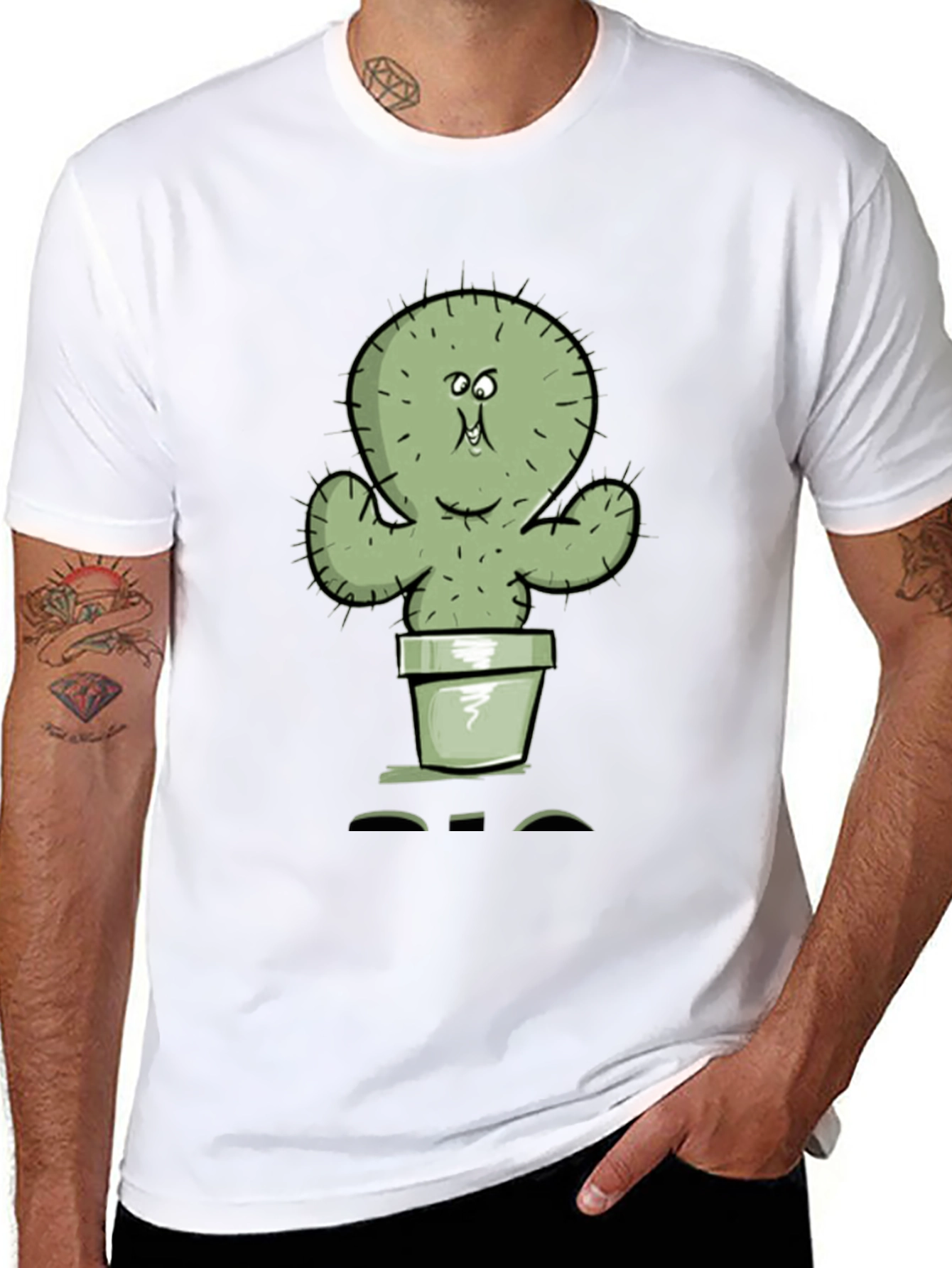 Funny Cartoon Cactus T-Shirt