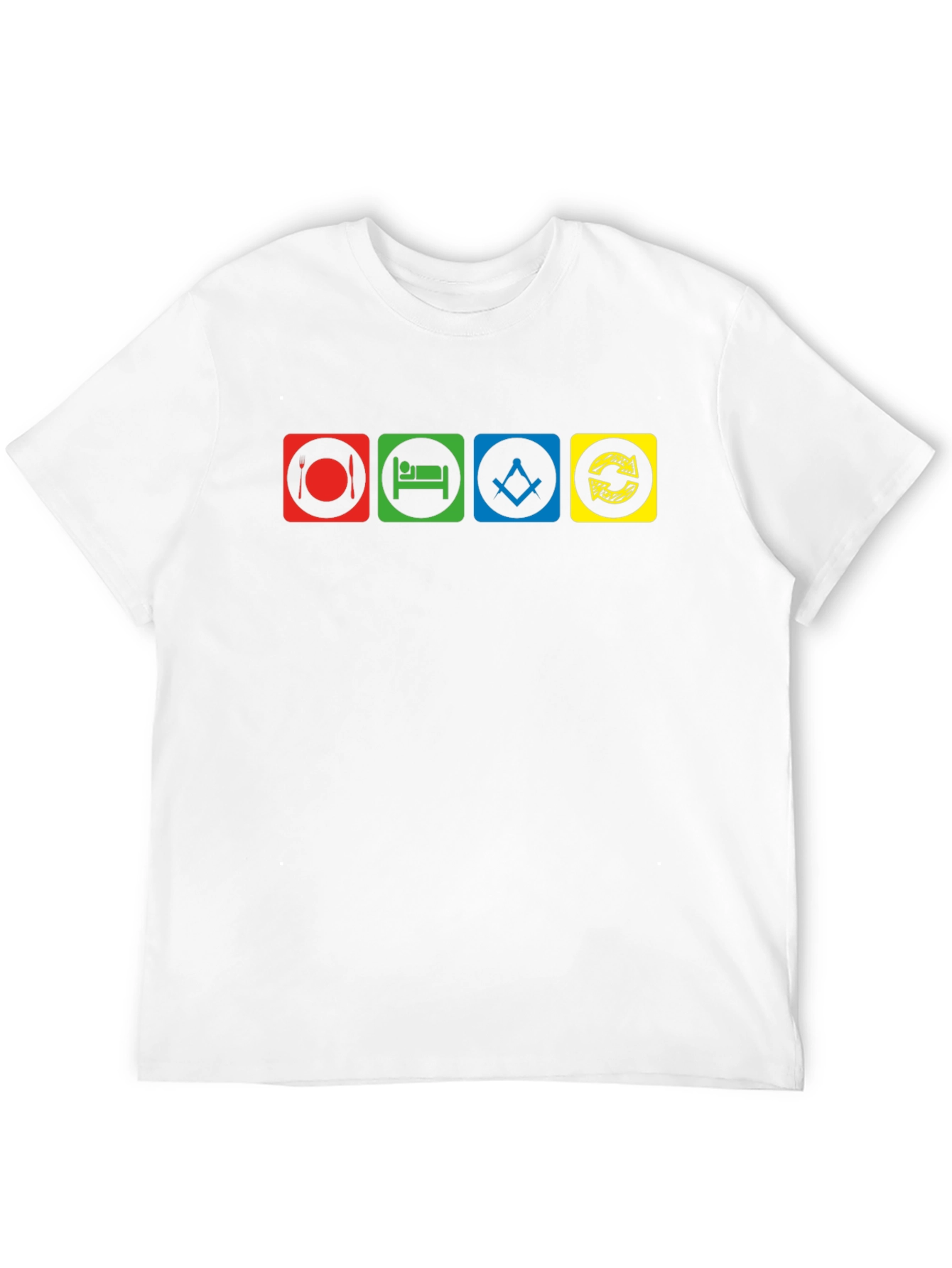 Eat Sleep Masonic Repeat Black T-Shirt