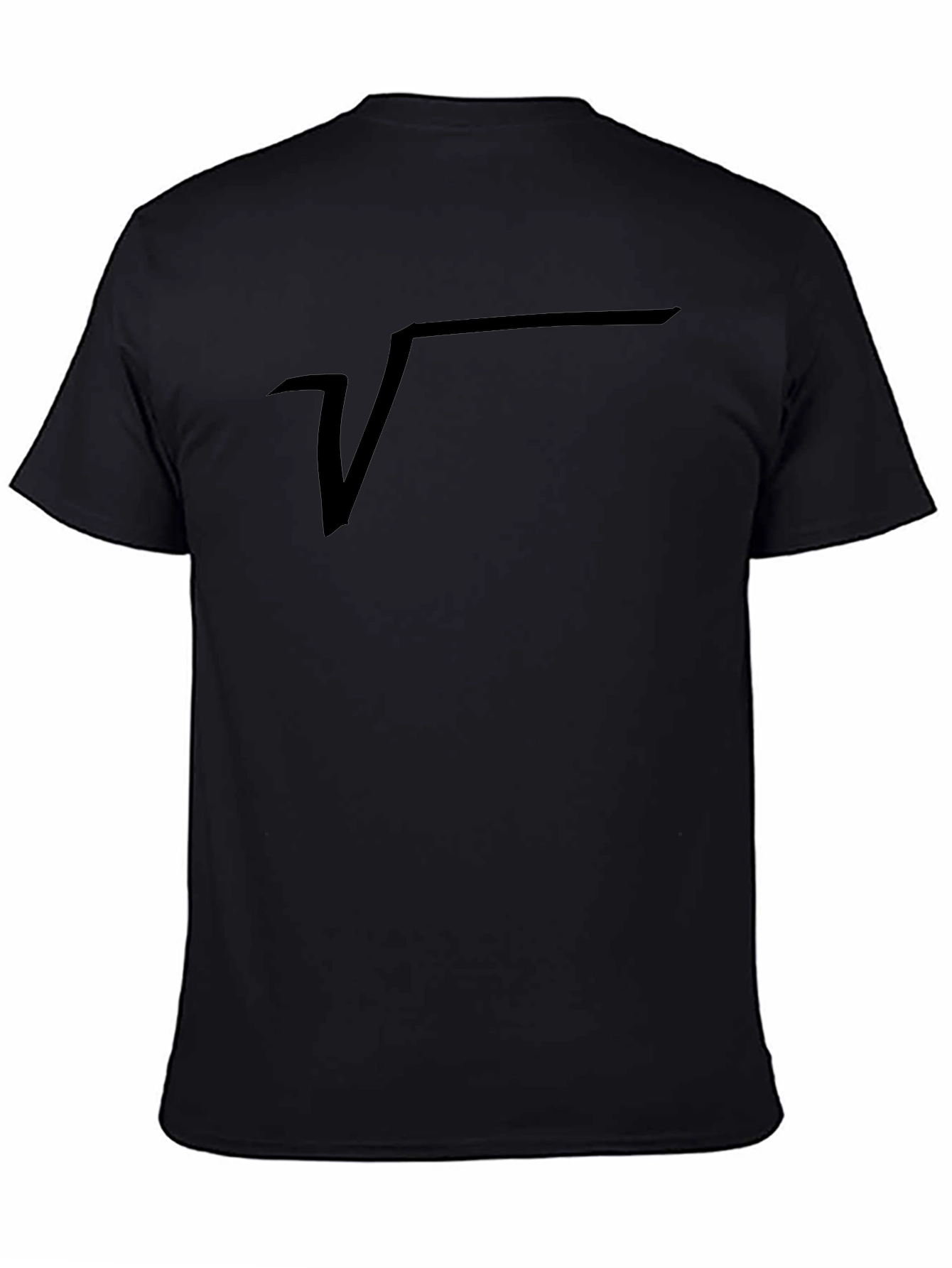 Math Root Symbol Black T-Shirt