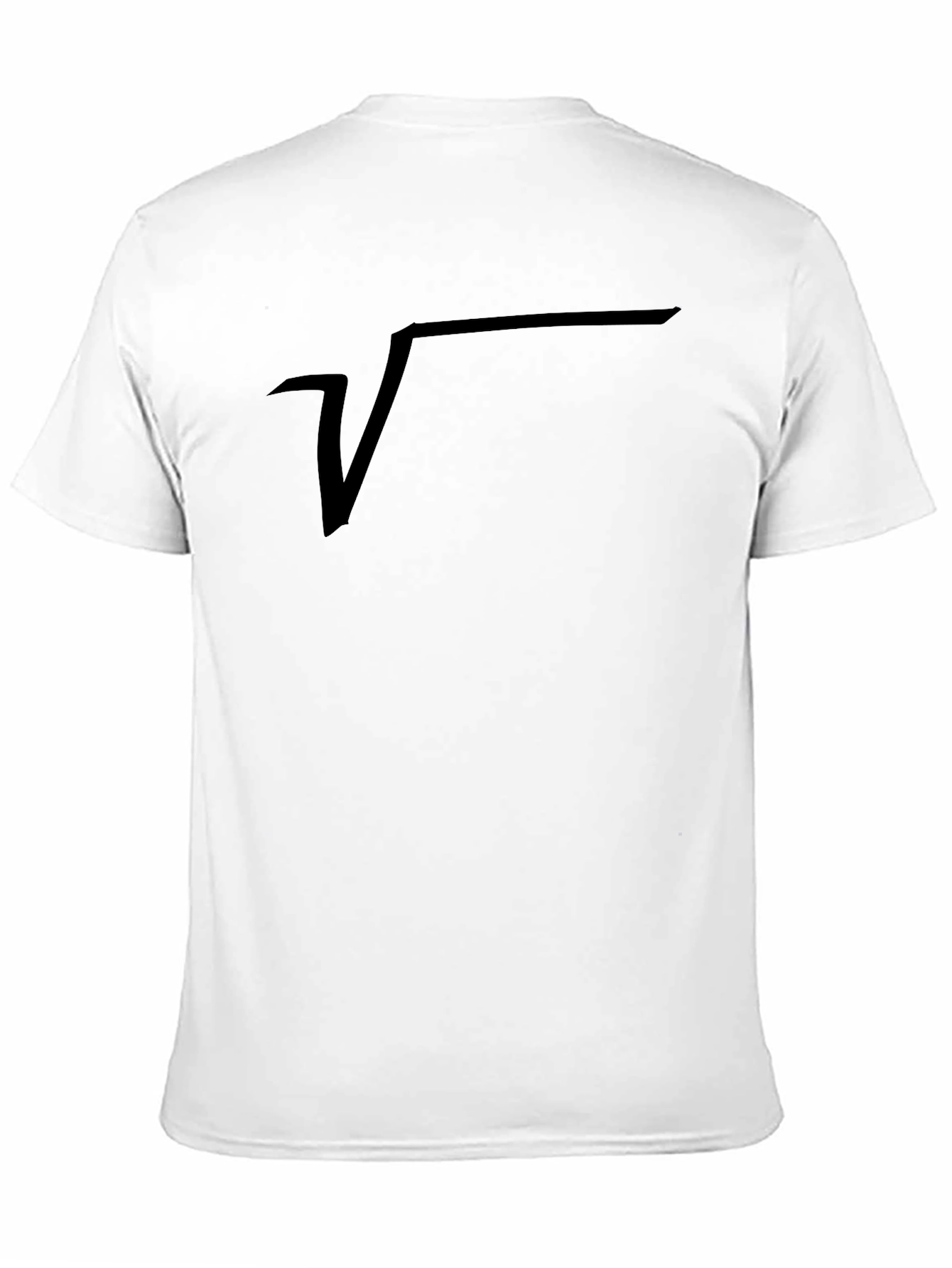 Math Root Symbol Black T-Shirt
